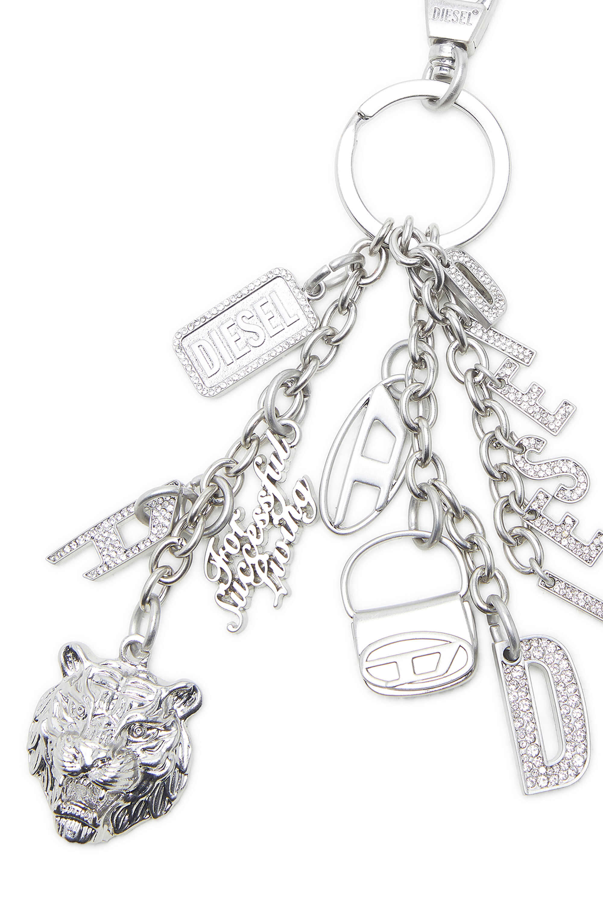 Diesel - HOSHI KEYCHAIN, Unisex's Multi-charm chain keyring in シルバー - 2