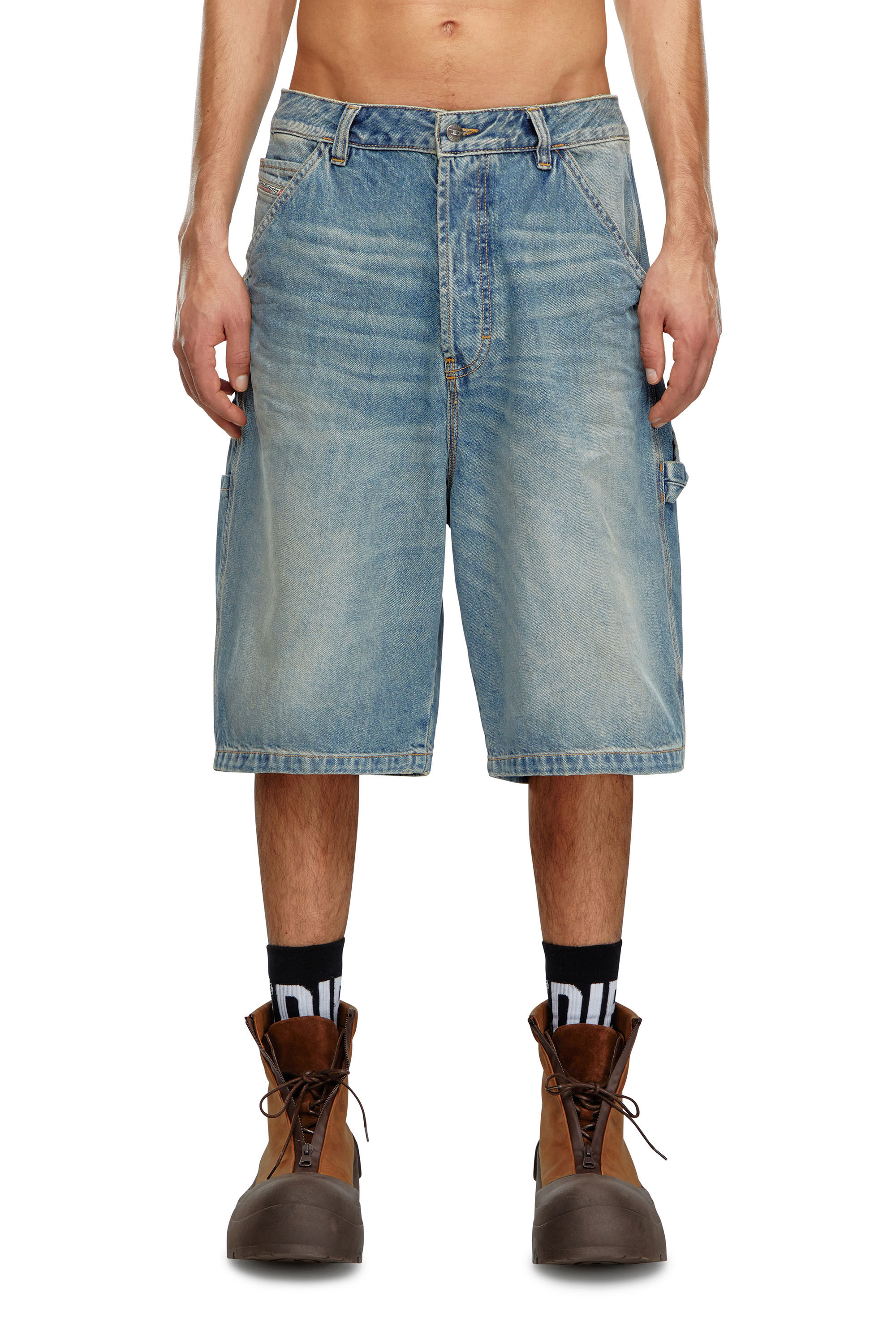 Diesel - D-LIVERY-SHORT, Male's Denim utility shorts in ライトブルー - 3