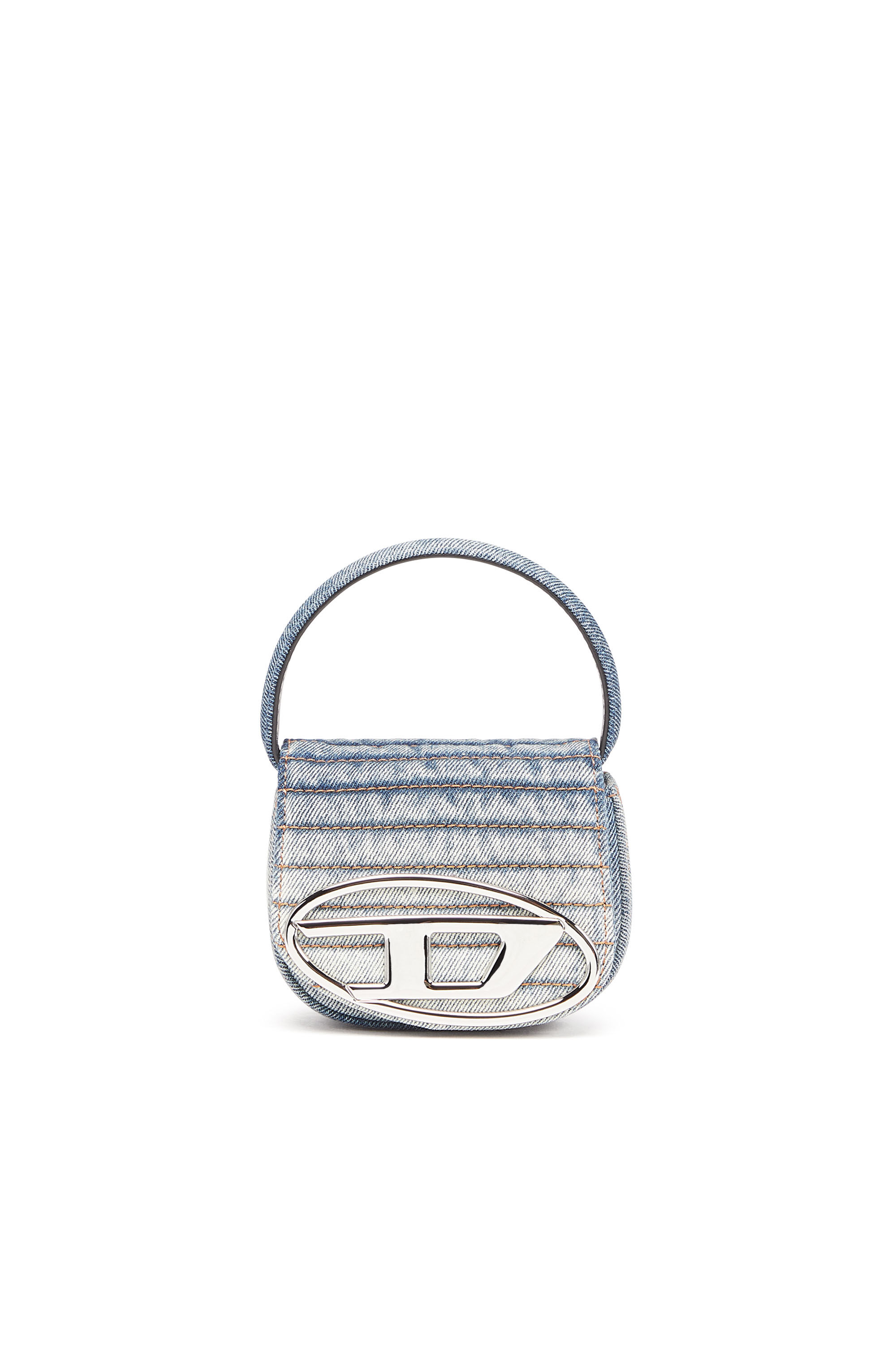 Diesel - 1DR XS, Female's デニムショルダーバッグXS in ブルー/ホワイト - 2