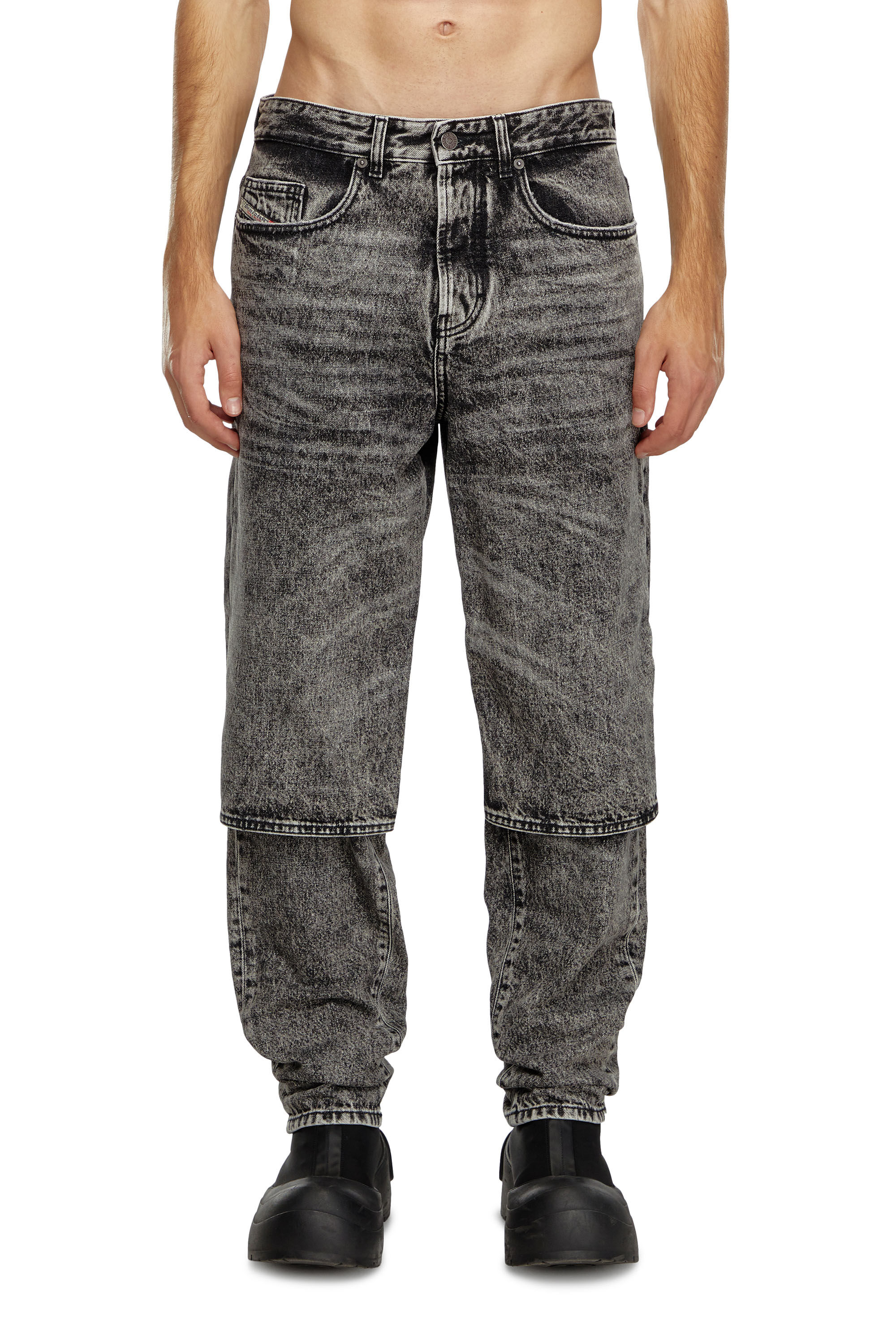 Diesel - Male's Regular Jeans D-Malon 0CBDE, ブラック/ダークグレー - 3