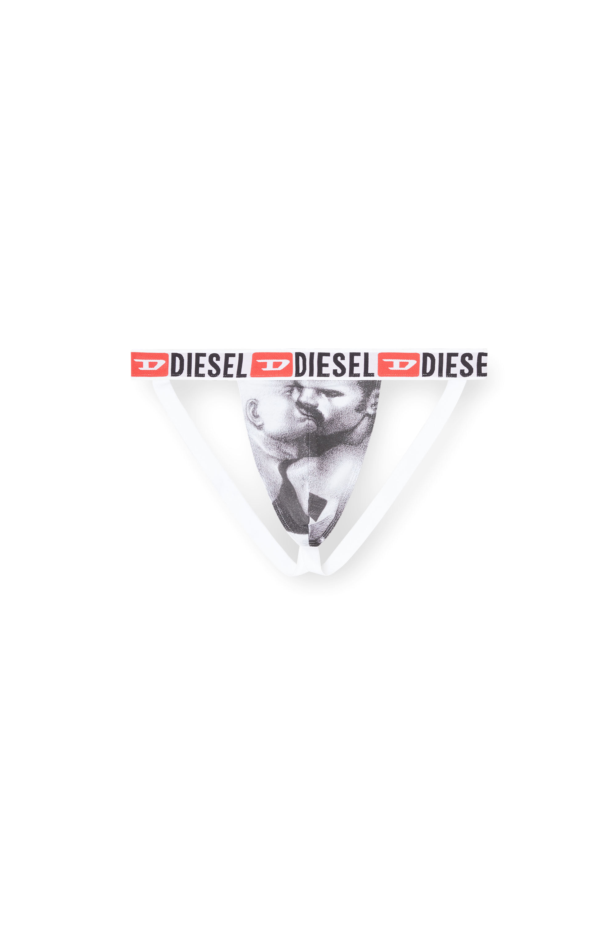 Diesel - PR-UMBR-JOCKY, Male's Jock strap with graphic print in ホワイト - 3