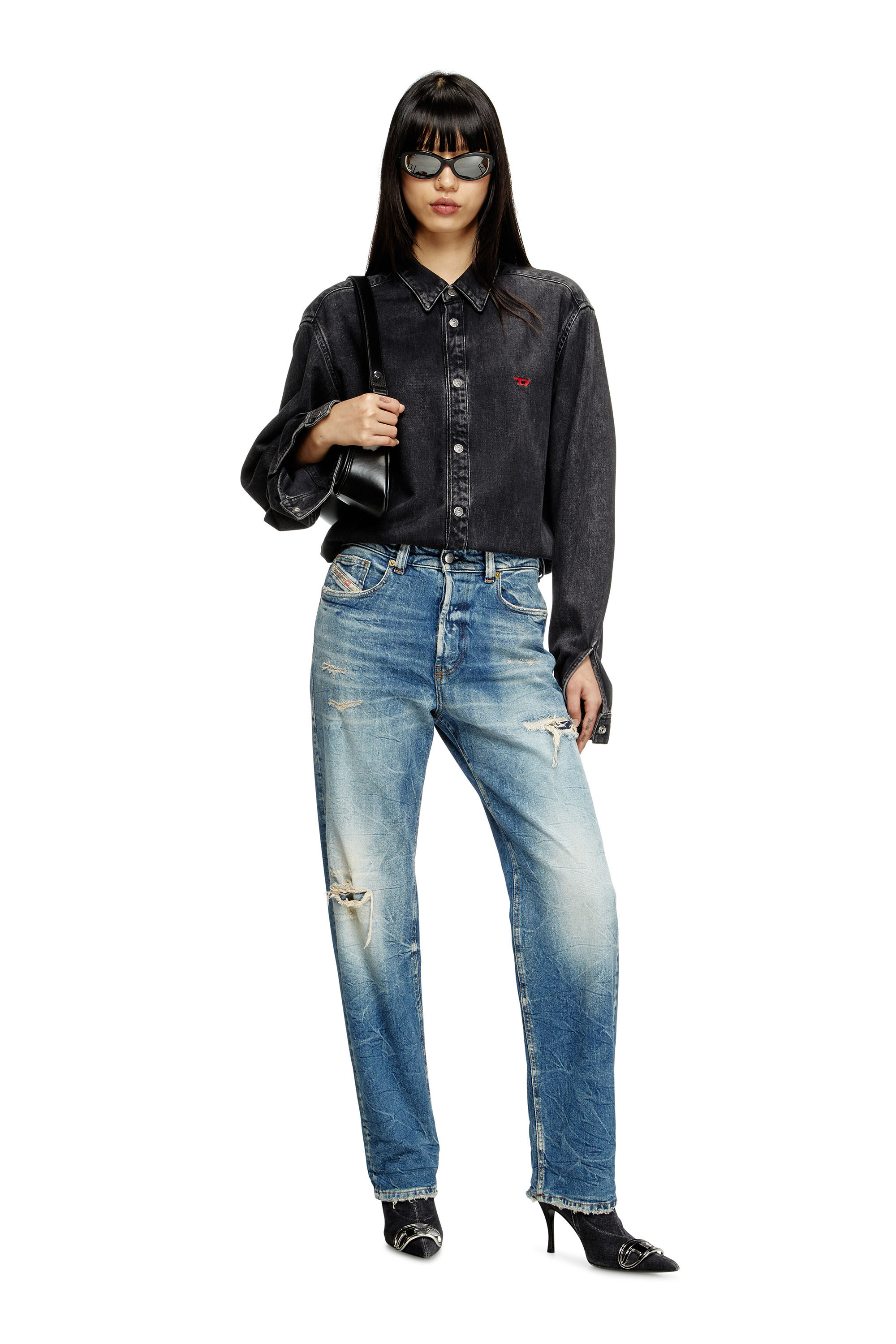 Diesel - Female's Regular Jeans 1988 D-Ark 007AY, ミディアムブルー - 1