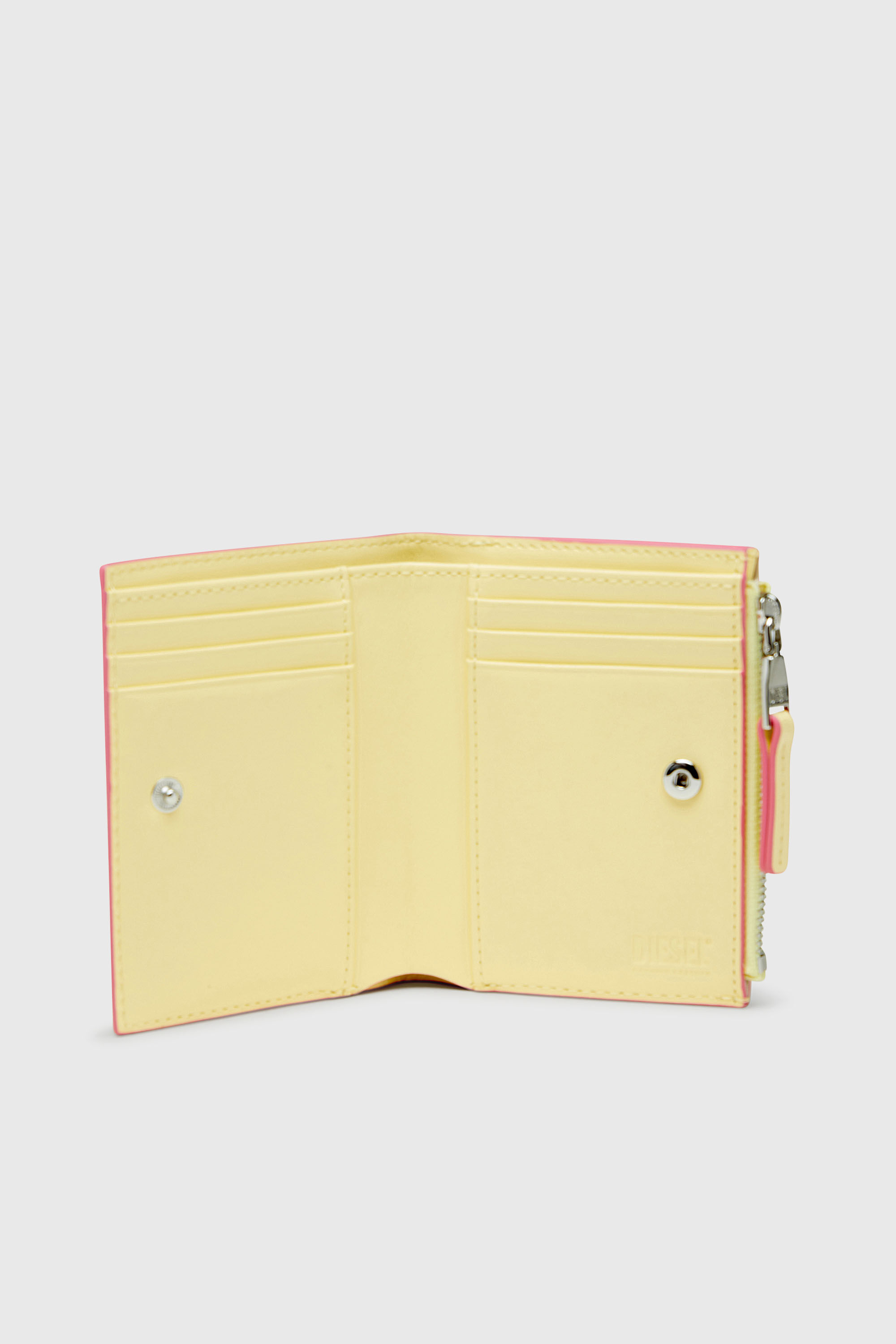 Diesel - 1DR BI-FOLD ZIP II, Female's 二つ折りウォレット in イエロー - 3
