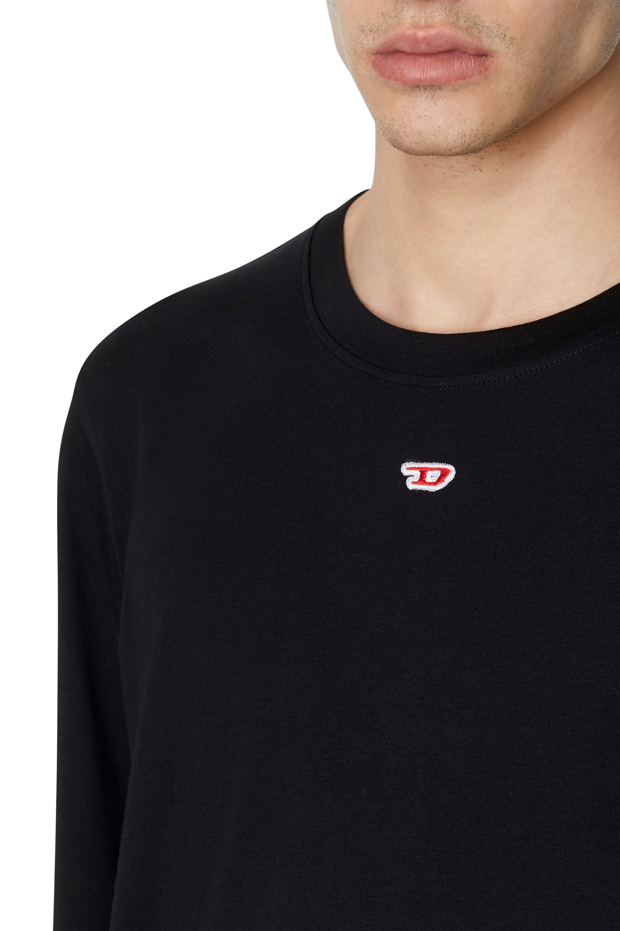 Diesel - T-JUST-LS-D, Male's 長そでレギュラーフィットアイコニックロゴ in ブラック - 4