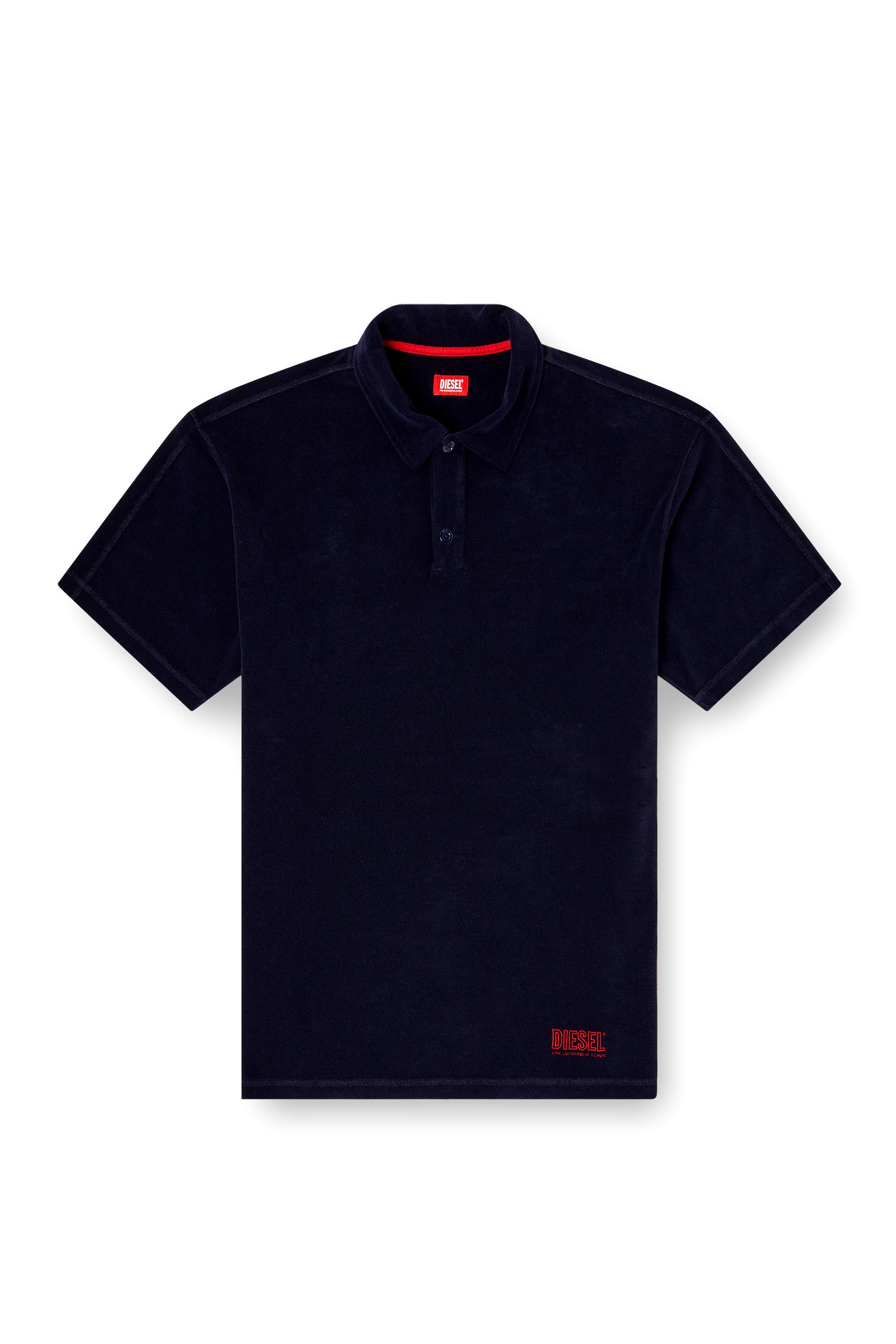 Diesel - JOSHUA-D-CORE, Male's Towelling cotton polo shirt in ブルー - 4
