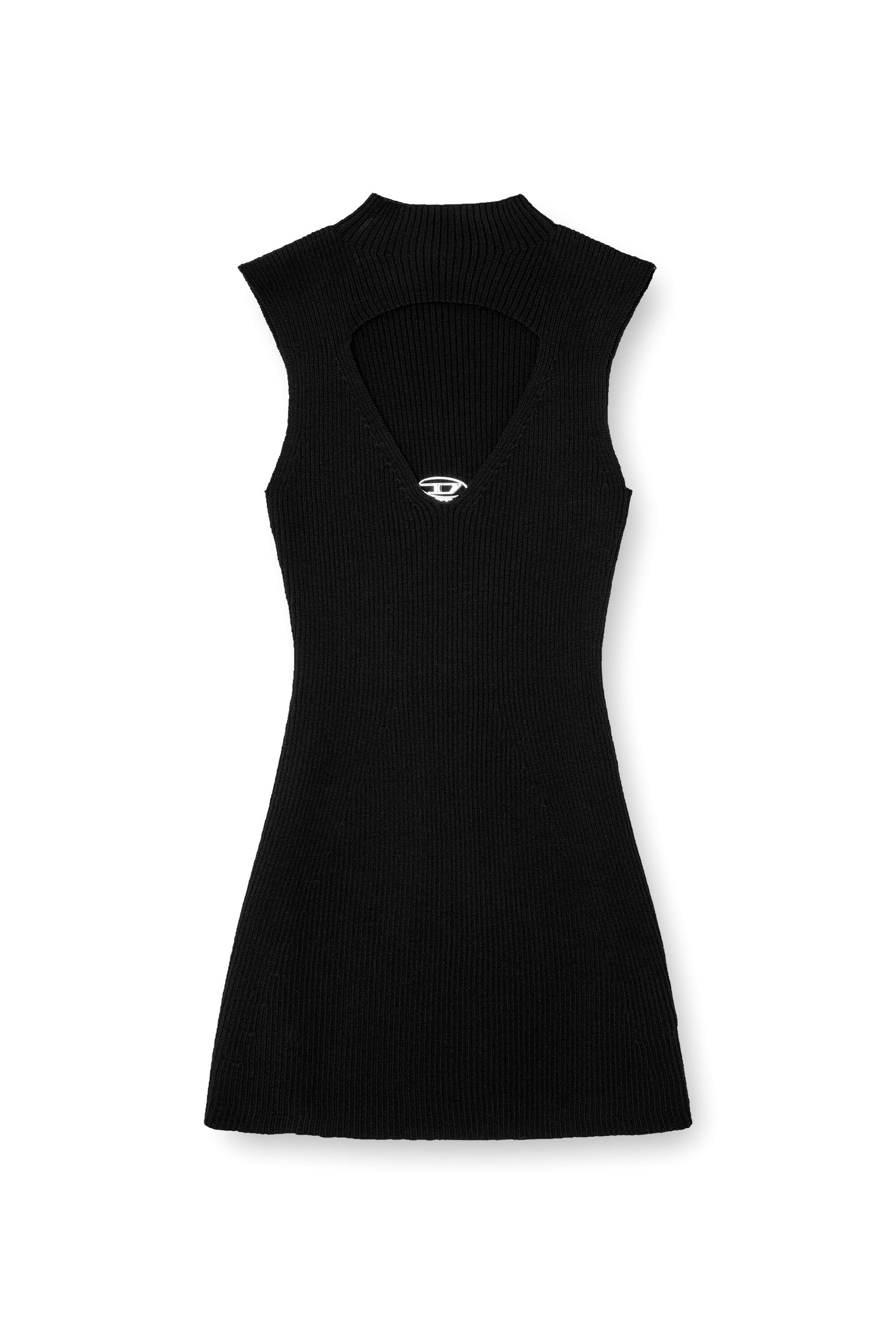 Diesel - M-OLONI-SHORT, Female's ニットドレス in ブラック - 2