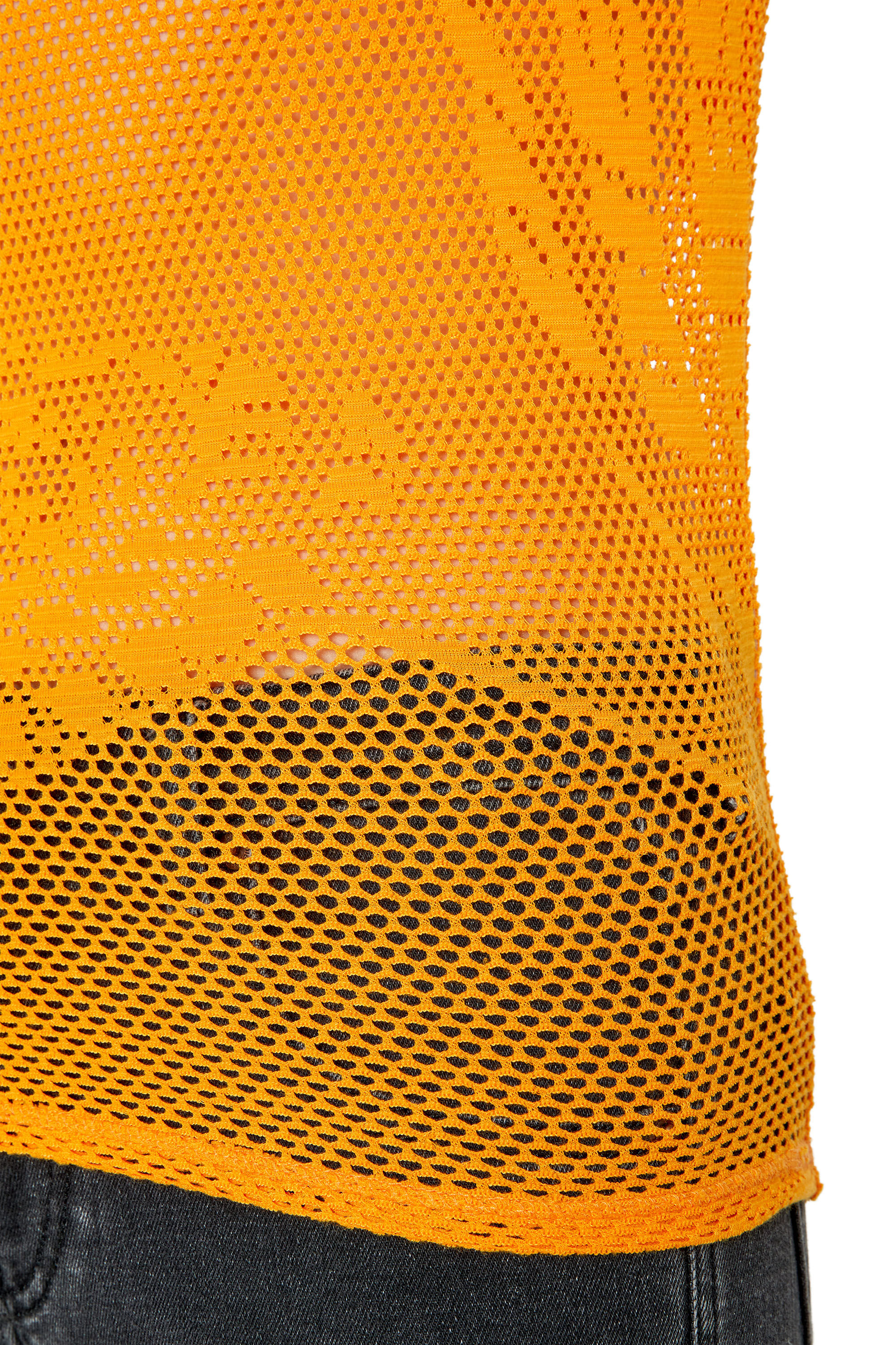 Diesel - T-JAQUE, Female's トップス メッシュ 半袖 in Yellow - 5