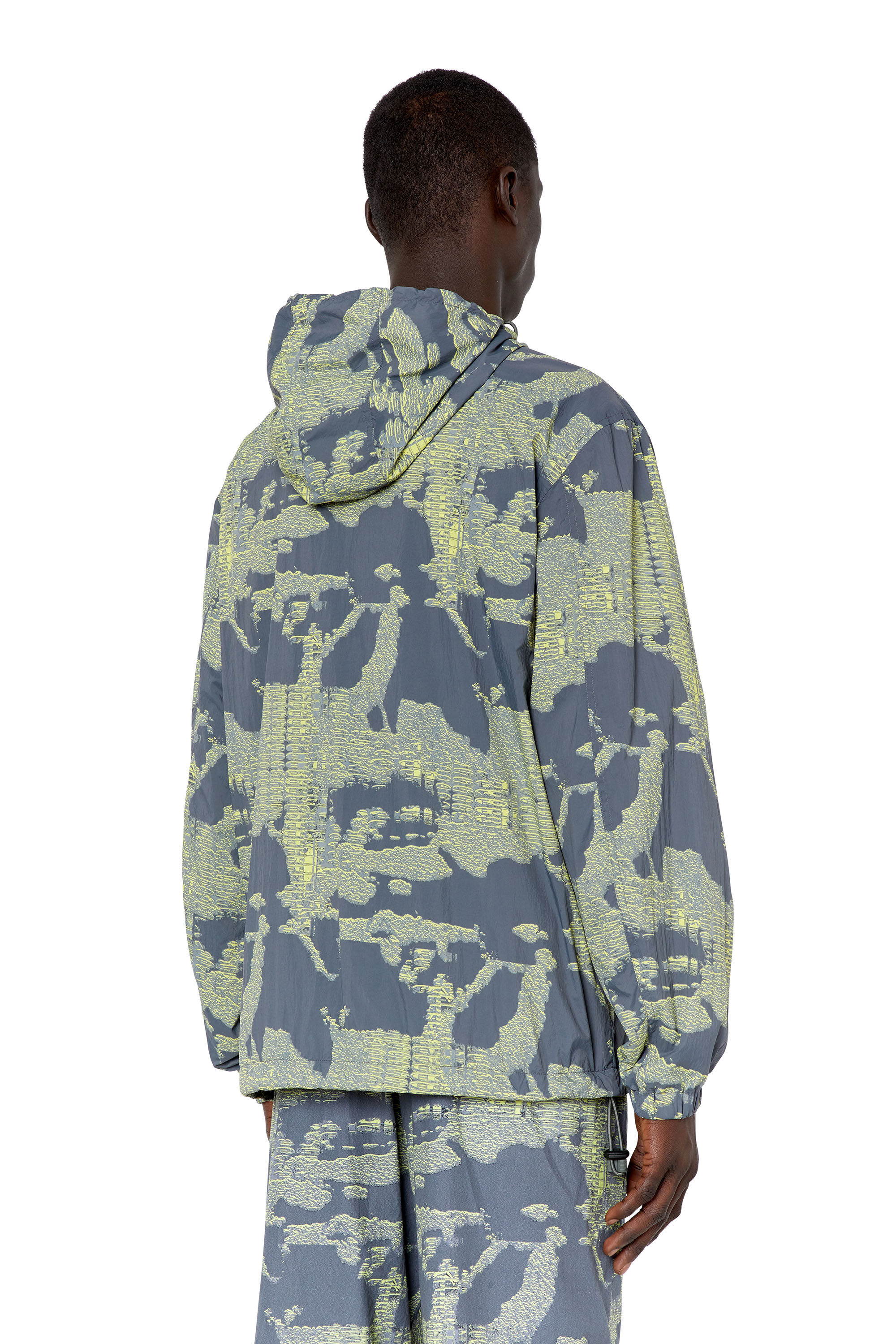 Diesel - J-WARRETT-CMF-A, Male's ジャケット マウンテンパーカー カモフラ in グレー/グリーン - 5