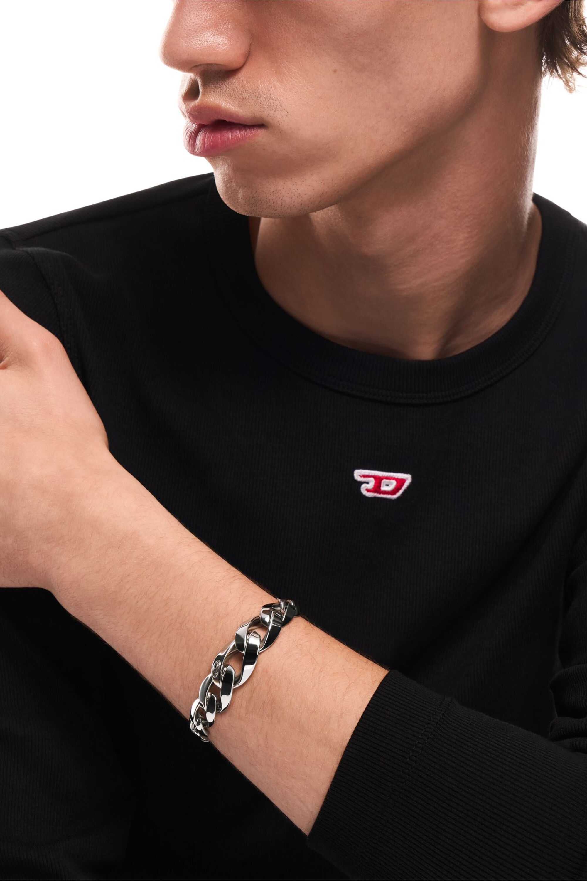DX1721040 Stainless Steel Chain Bracelet｜シルバー｜ウィメンズ｜DIESEL