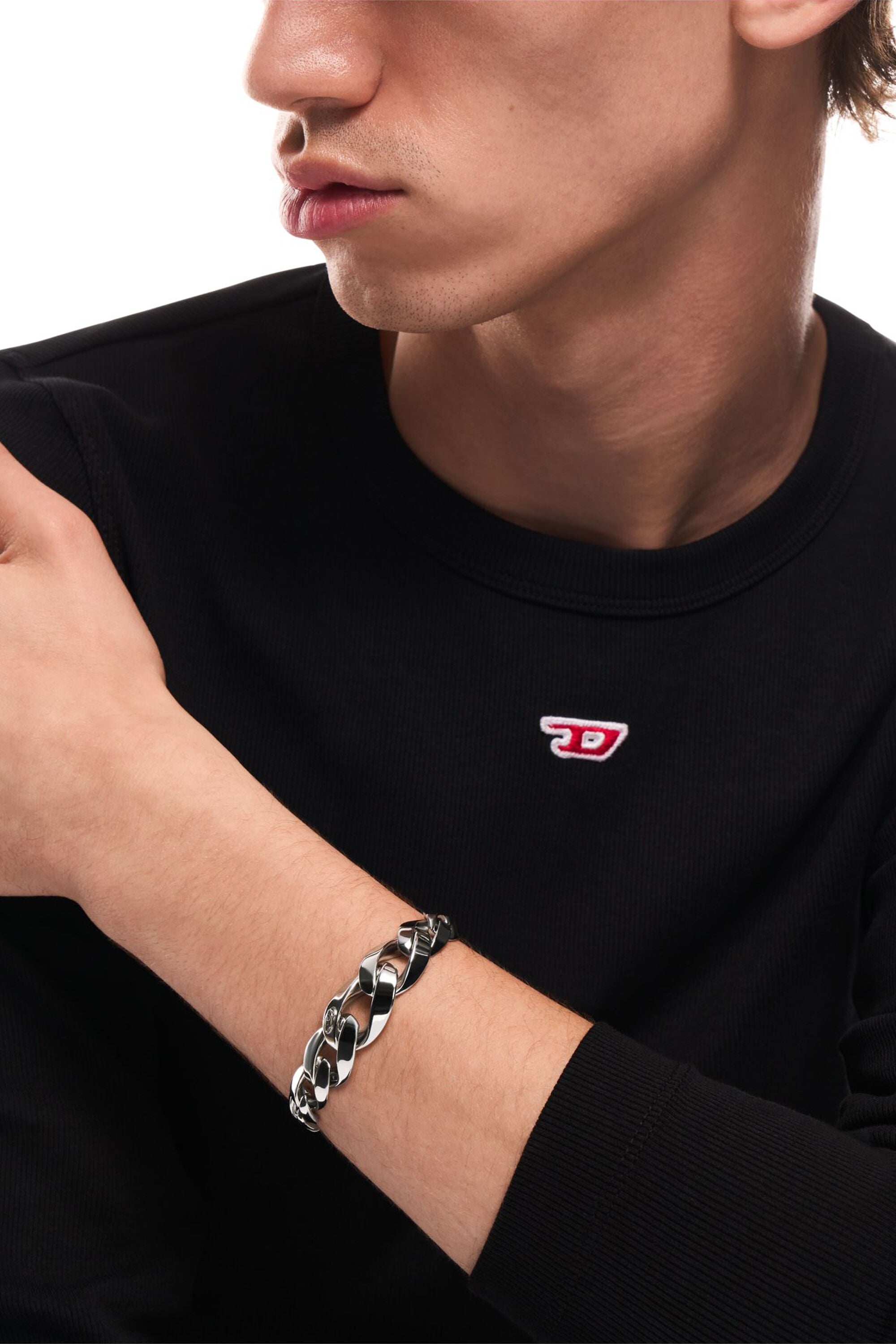Diesel - DX1721040, Unisex's Stainless Steel Chain Bracelet in シルバー - 5