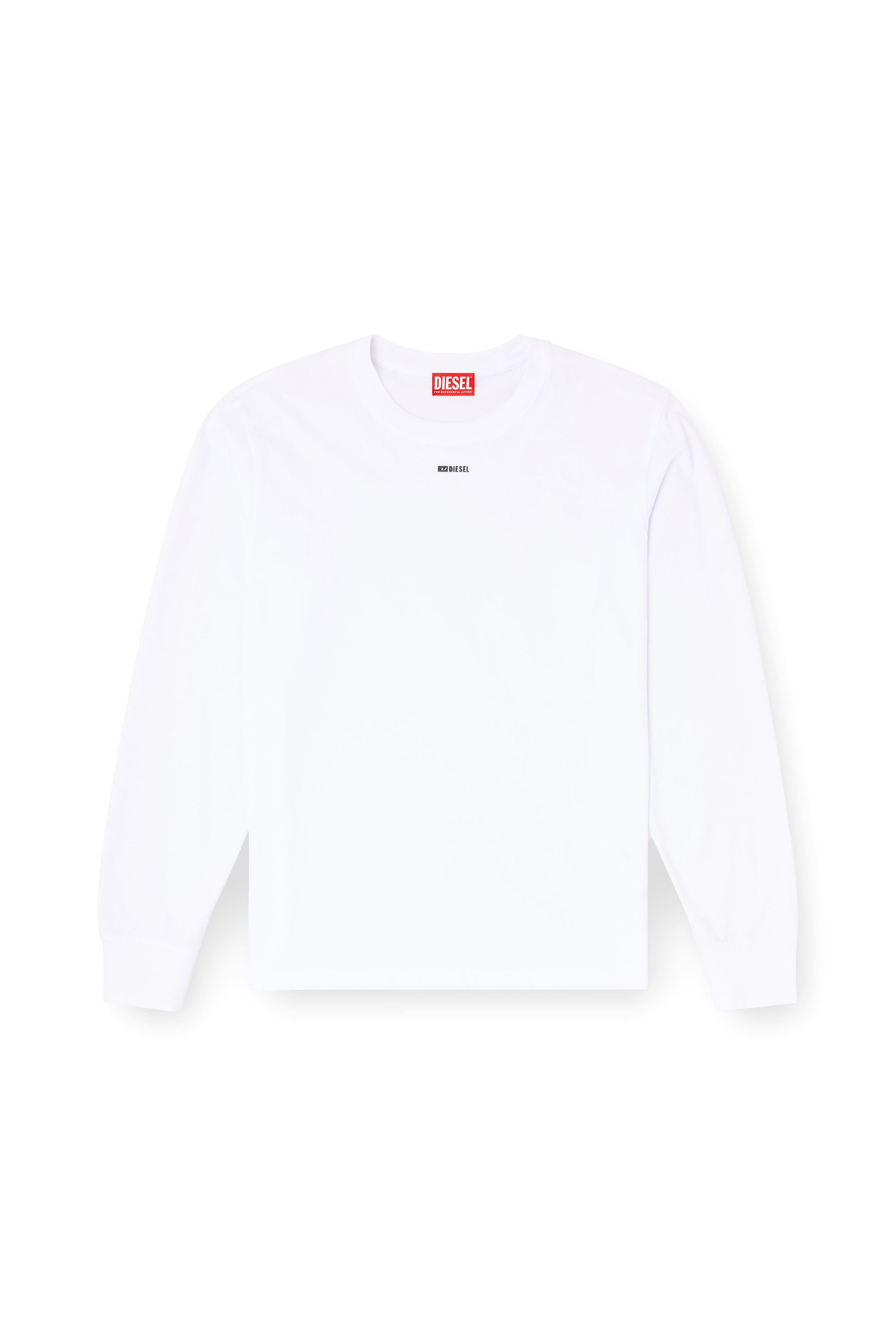 Diesel - T-ADJUST-LS-V1, Male's 長袖Tシャツ in ホワイト - 2