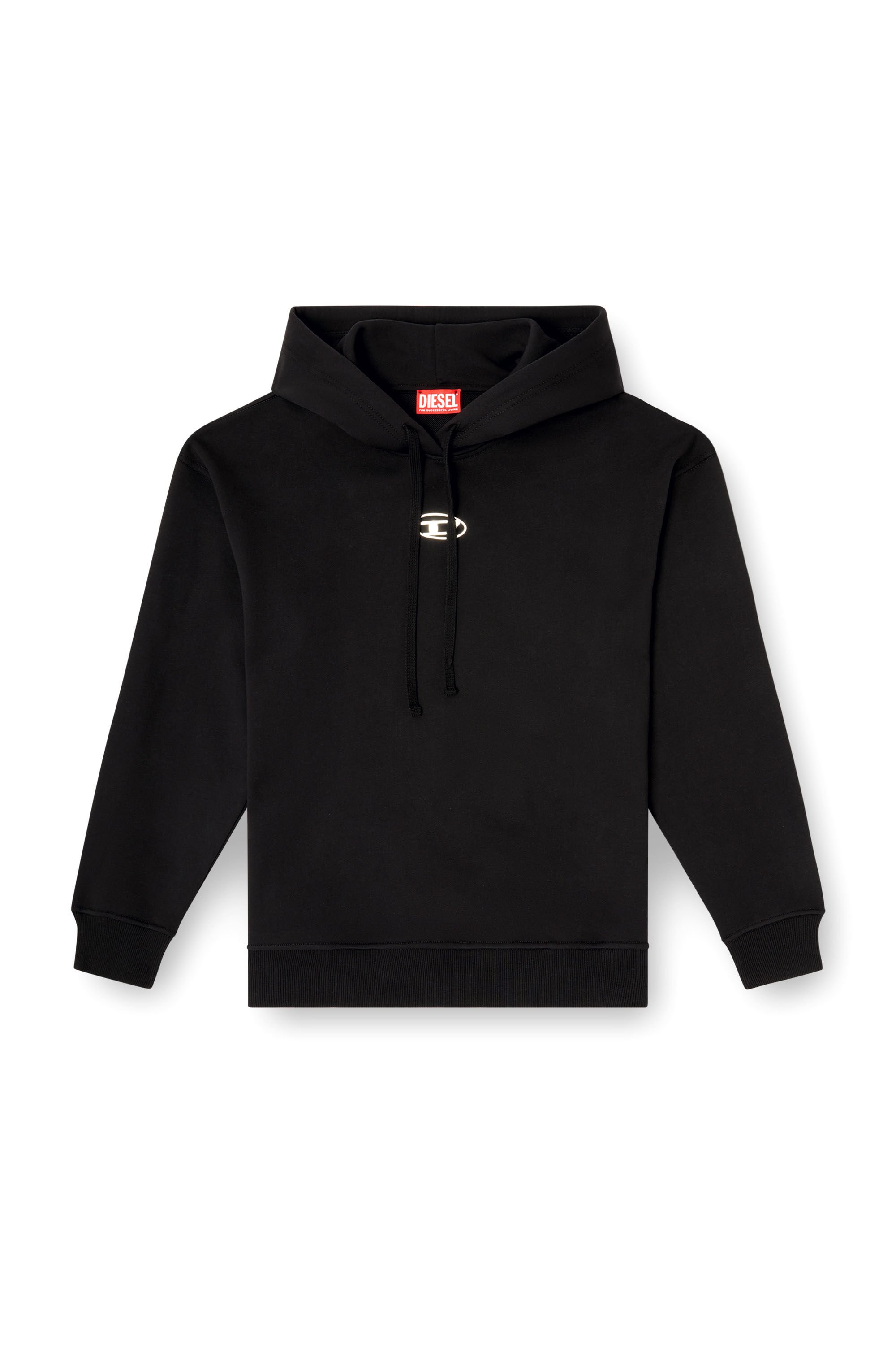 Diesel - F-BUXT-HOOD-OD, Female's Hoodie with metal-effect Oval D logo in ブラック - 2