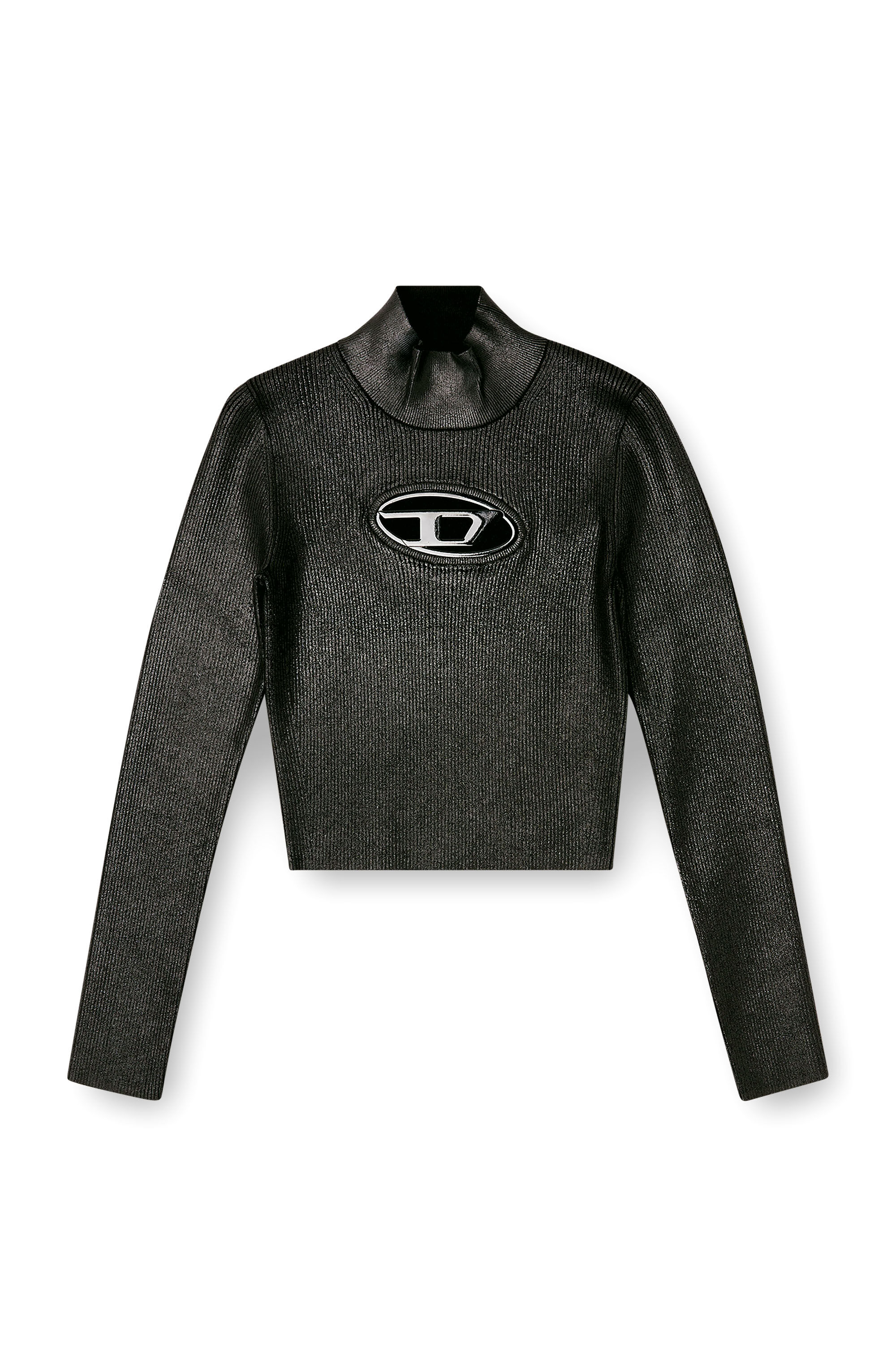 Diesel - M-VALARI-TN, Female's プルオーバーニット in ブラック/シルバー - 2