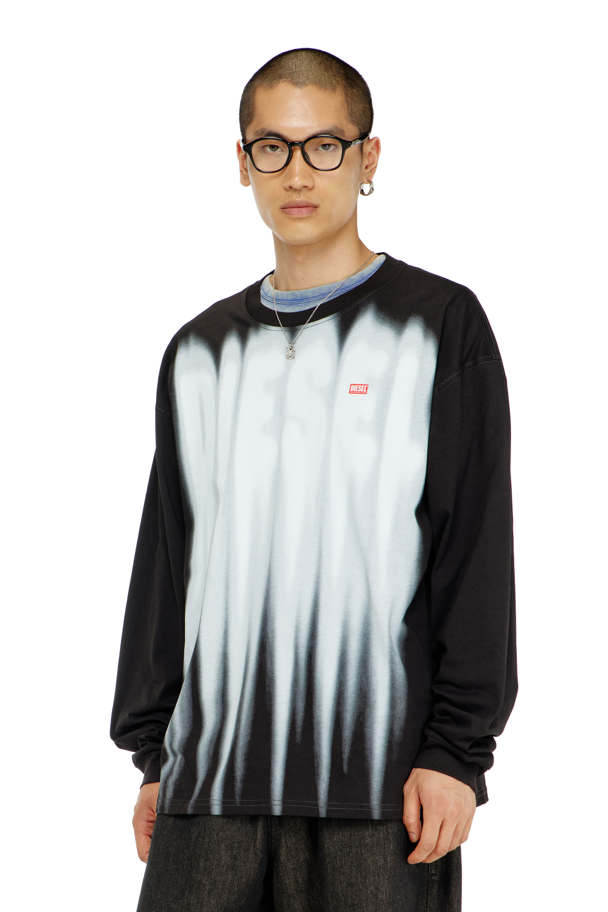 Diesel - T-BOXT-LS-AA3, Male's 長袖Tシャツ in ブラック - 3