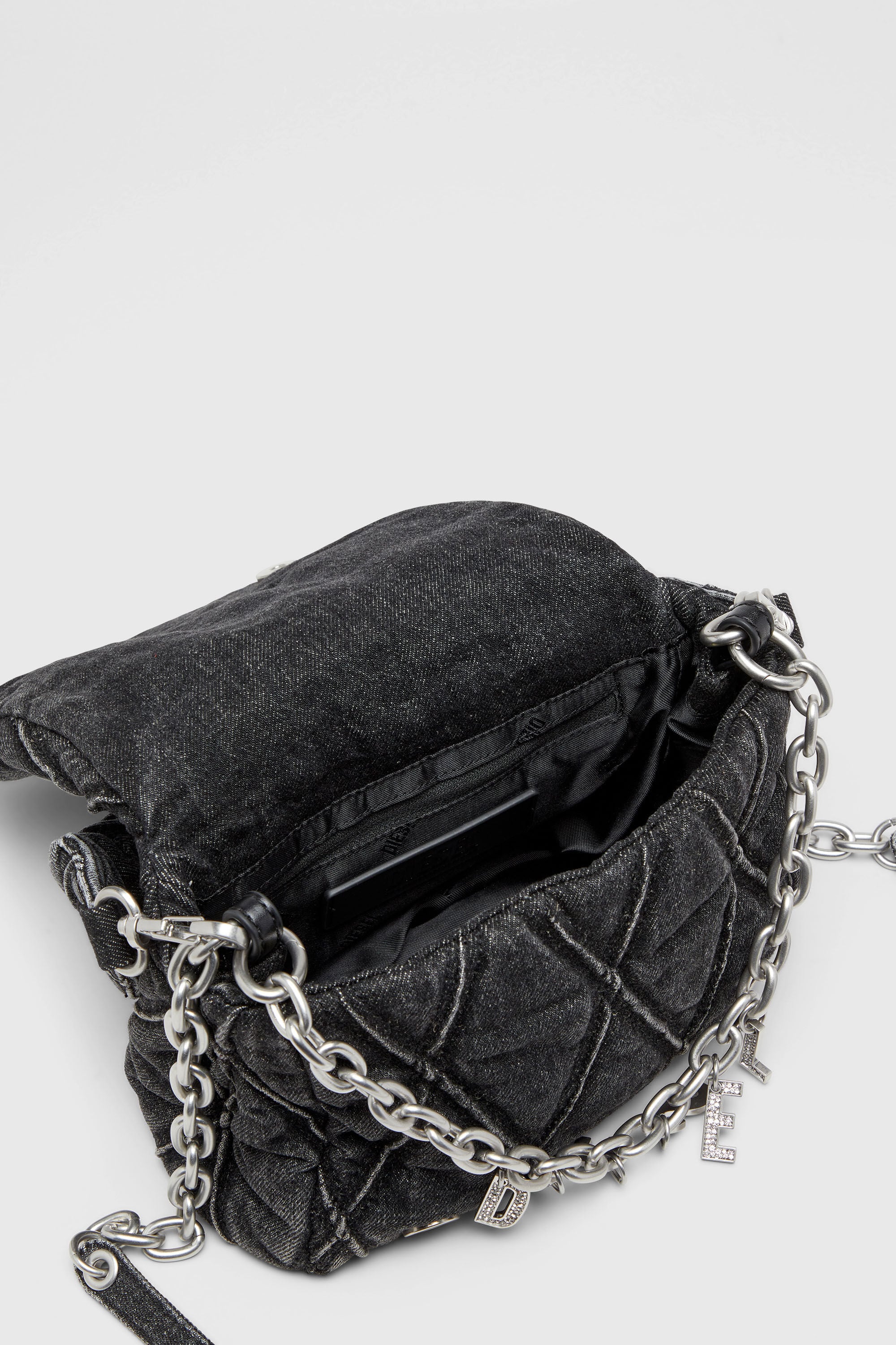 CHARM-D SHOULDER S Charm-D-Small shoulder bag in treated quilted