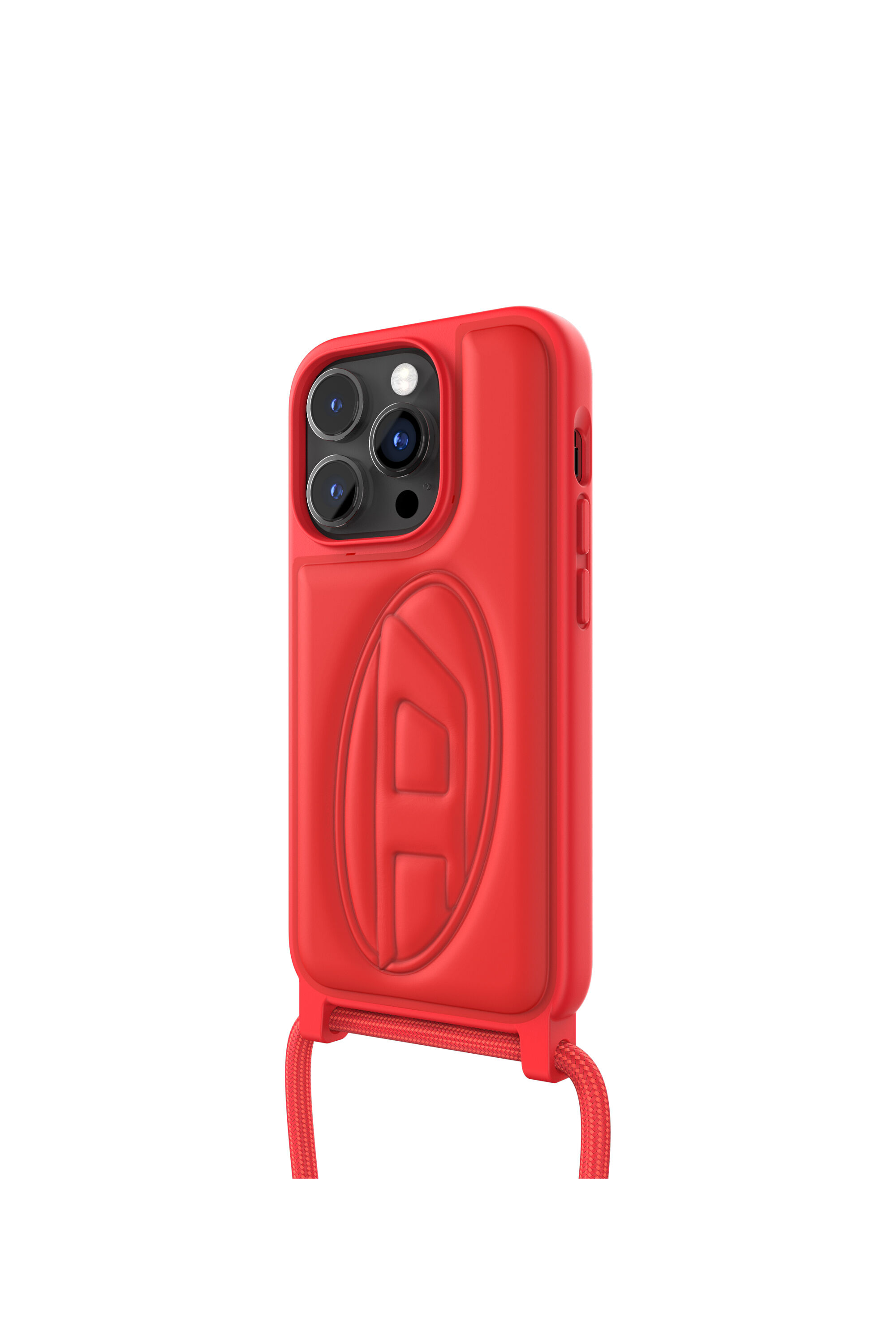 Diesel - 50279 NECKLACE CASE, Unisex's iPhone 14 Pro ケース in レッド - 4