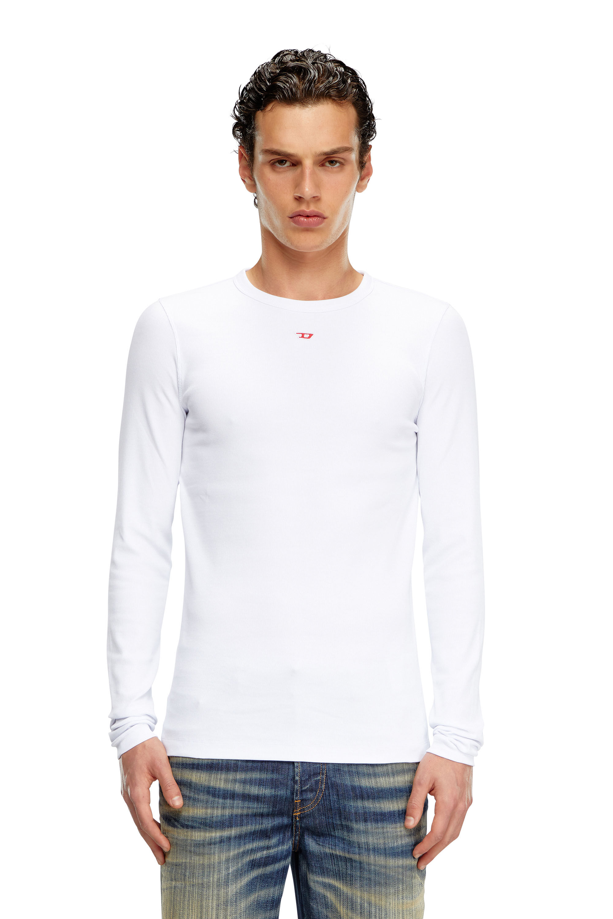 D-RIBBER-LS-N 長袖Tシャツ｜ホワイト｜ディーゼル（DIESEL）公式オンラインストア
