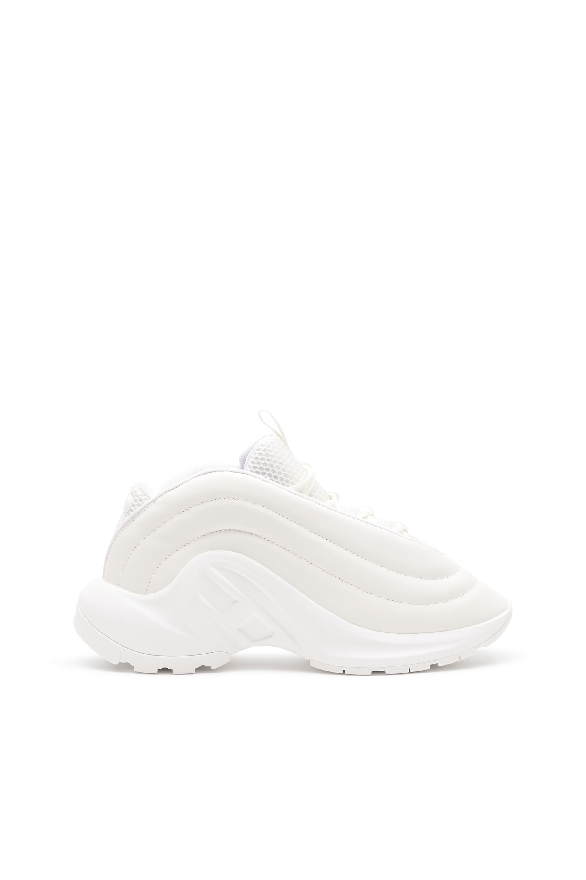 Diesel - S-D-RUNNER X, Unisex's S-D-Runner X-Slip-on sneakers with matte Oval D instep in ホワイト - 1