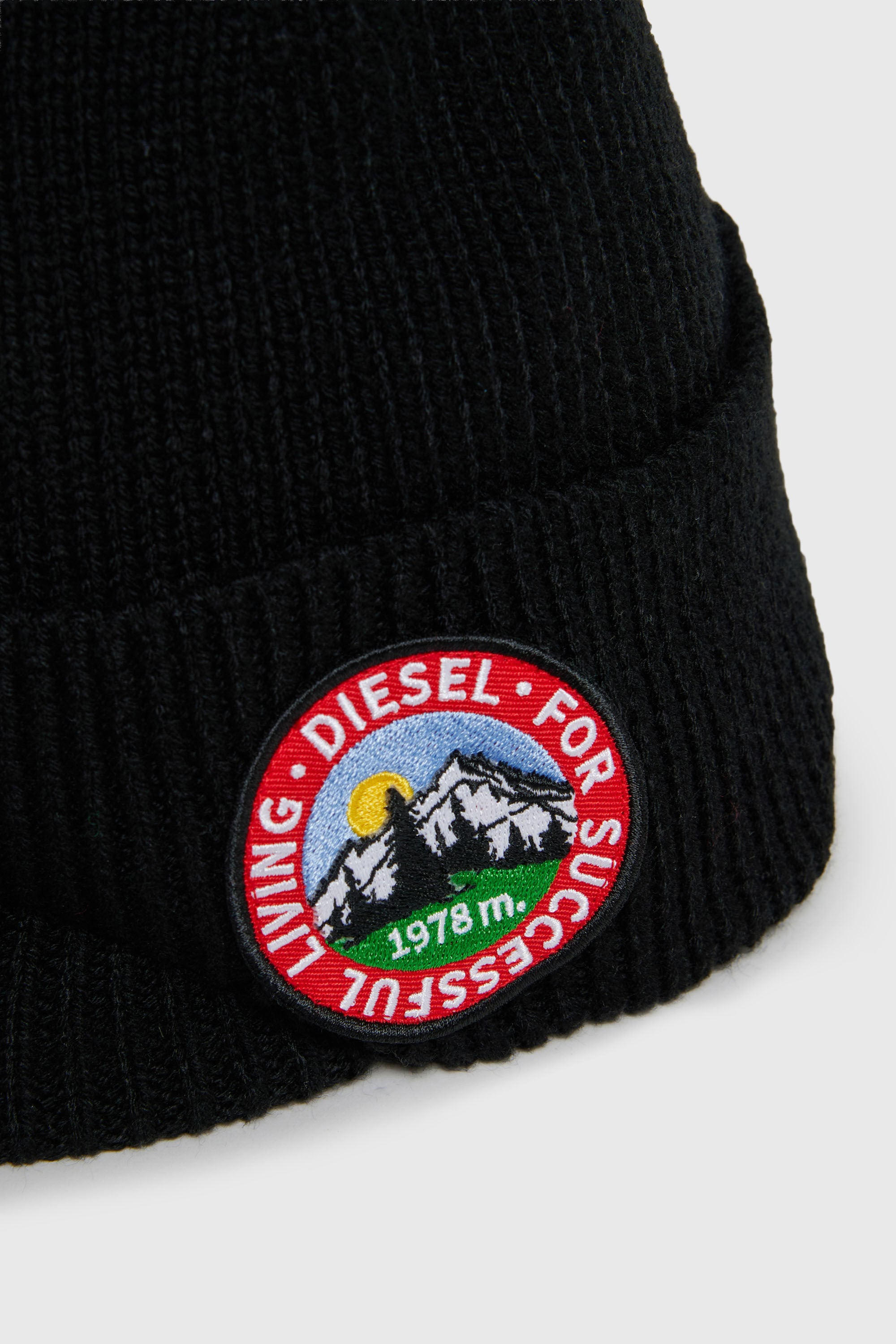 Diesel - FMONTI, Unisex's ニットキャップ in ブラック - 3