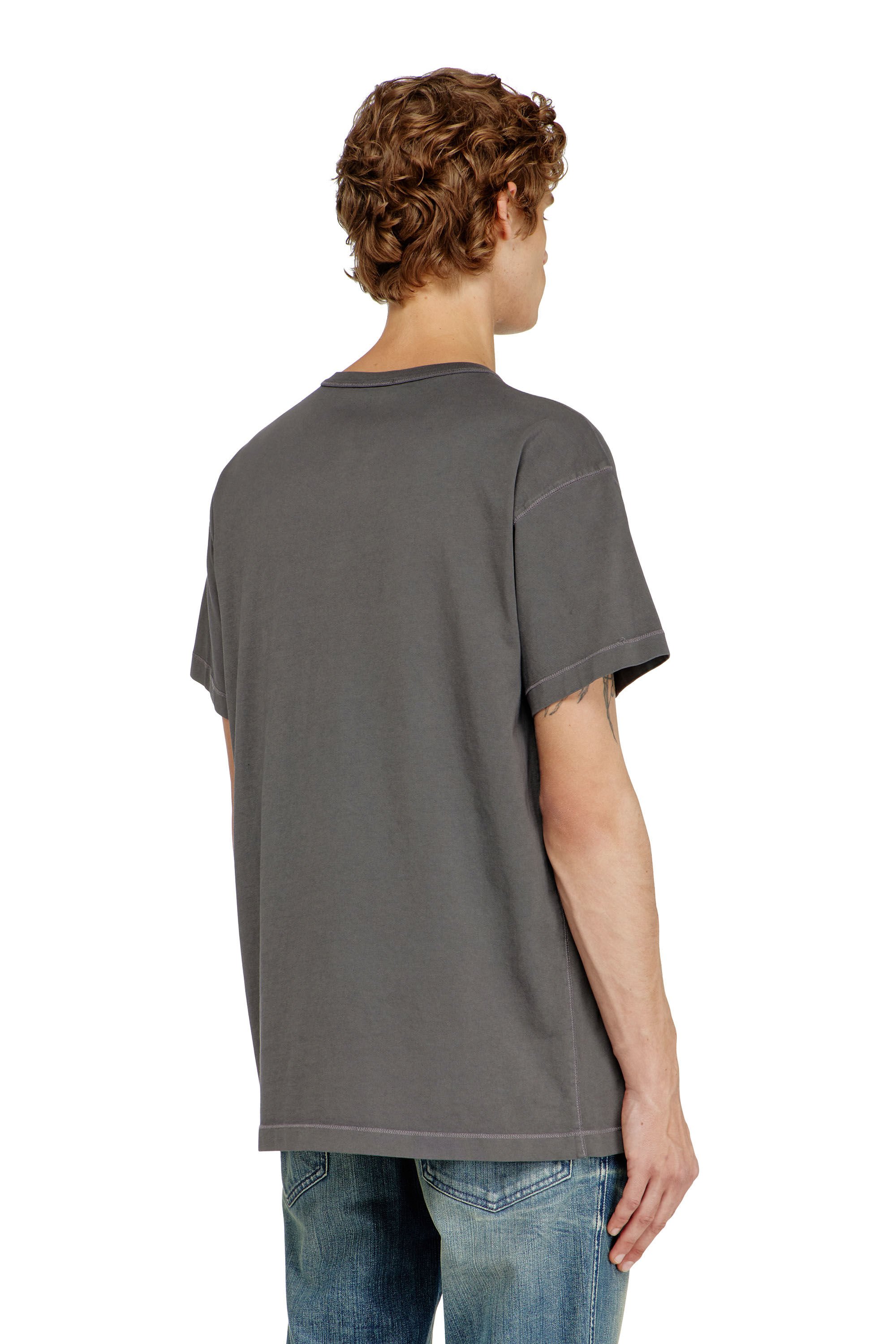 Diesel - T-NORM-IOD, Male's クルーネックTシャツ in グレー - 4