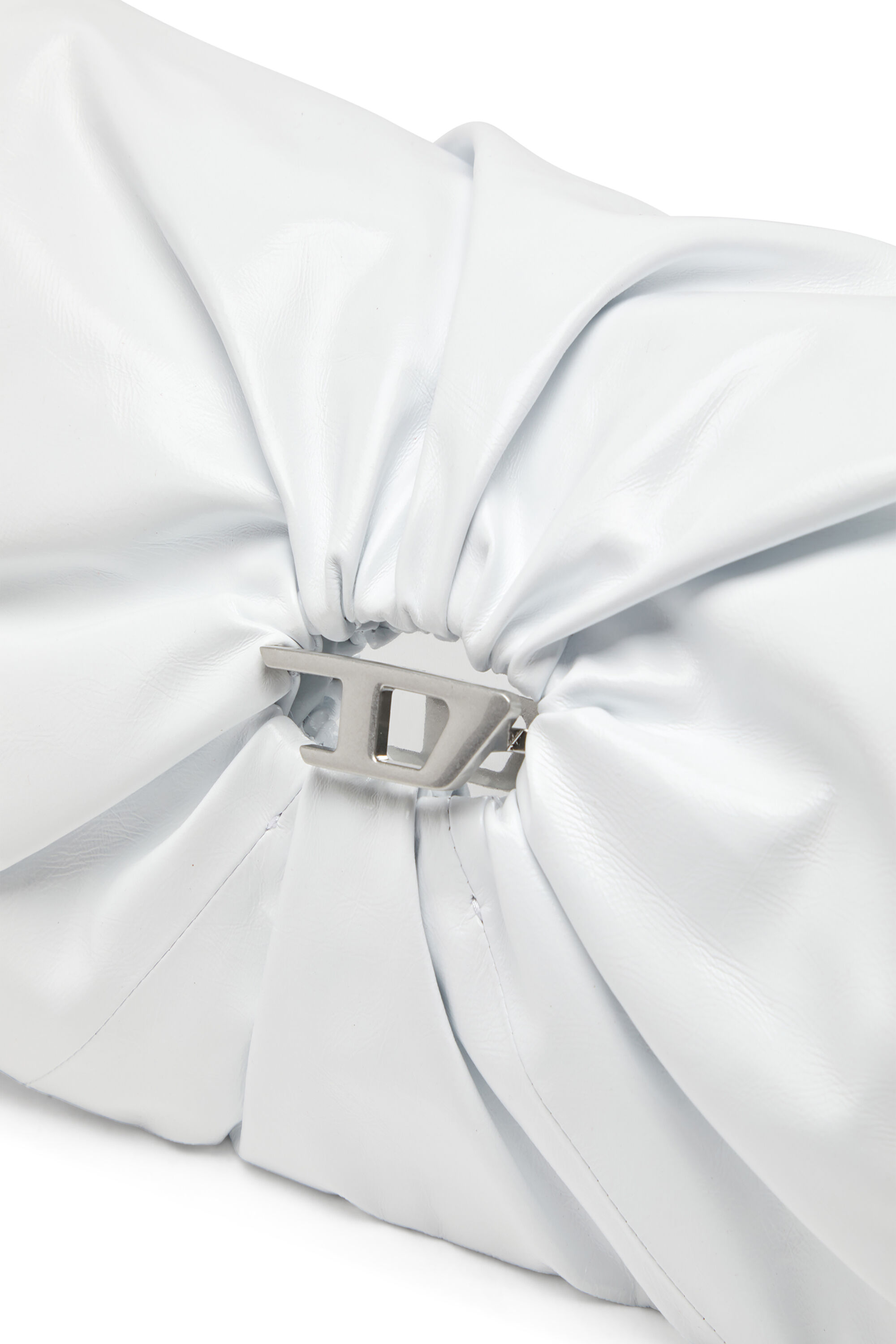 Diesel - SCRUNCH-D SHOULDER M, Female's Scrunch-D M-Shoulder bag in shiny leather in ホワイト - 6