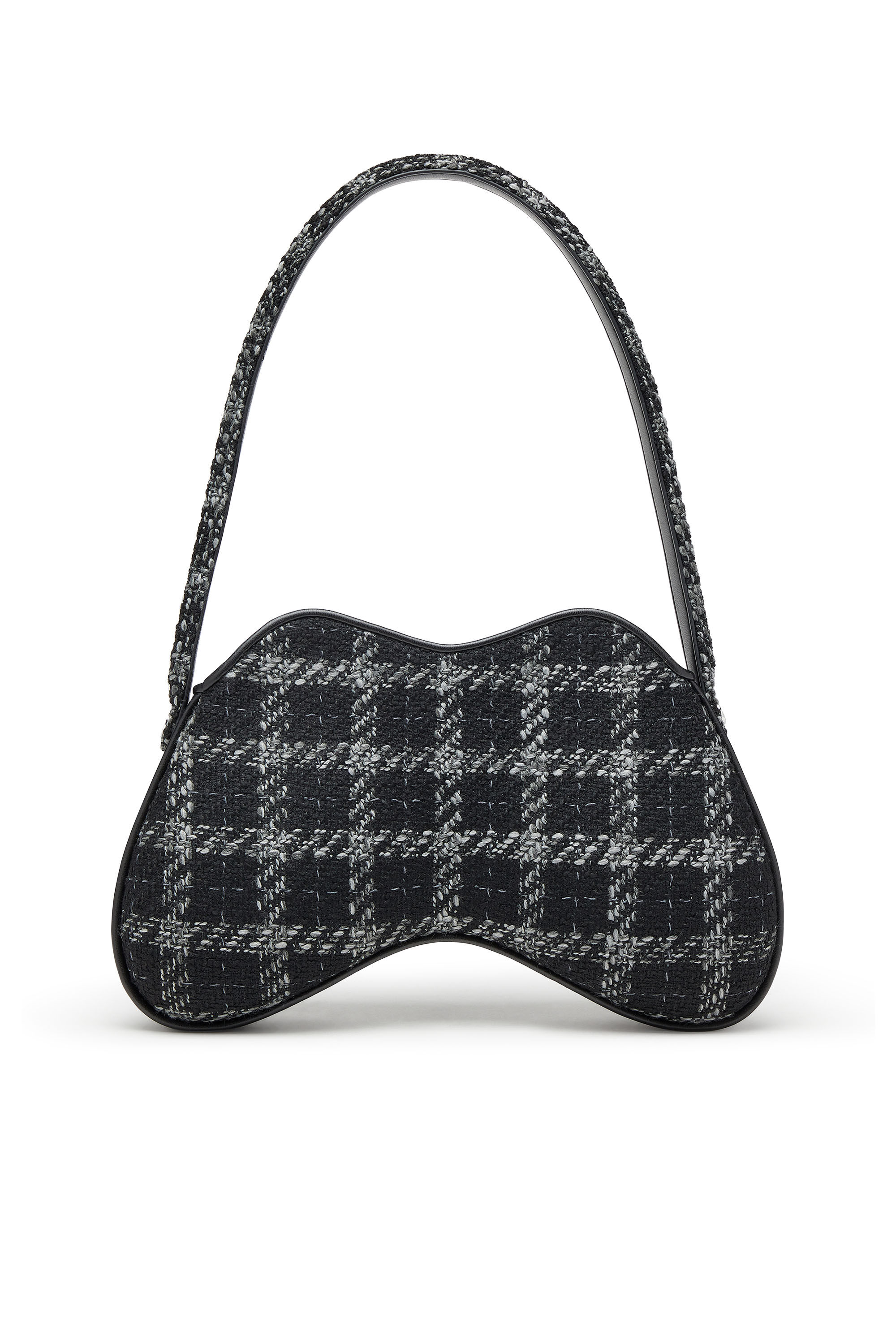Diesel - DOUBLE-D SHOULDER, Female's Double-D-Shoulder bag with houndstooth motif in ブラック - 3