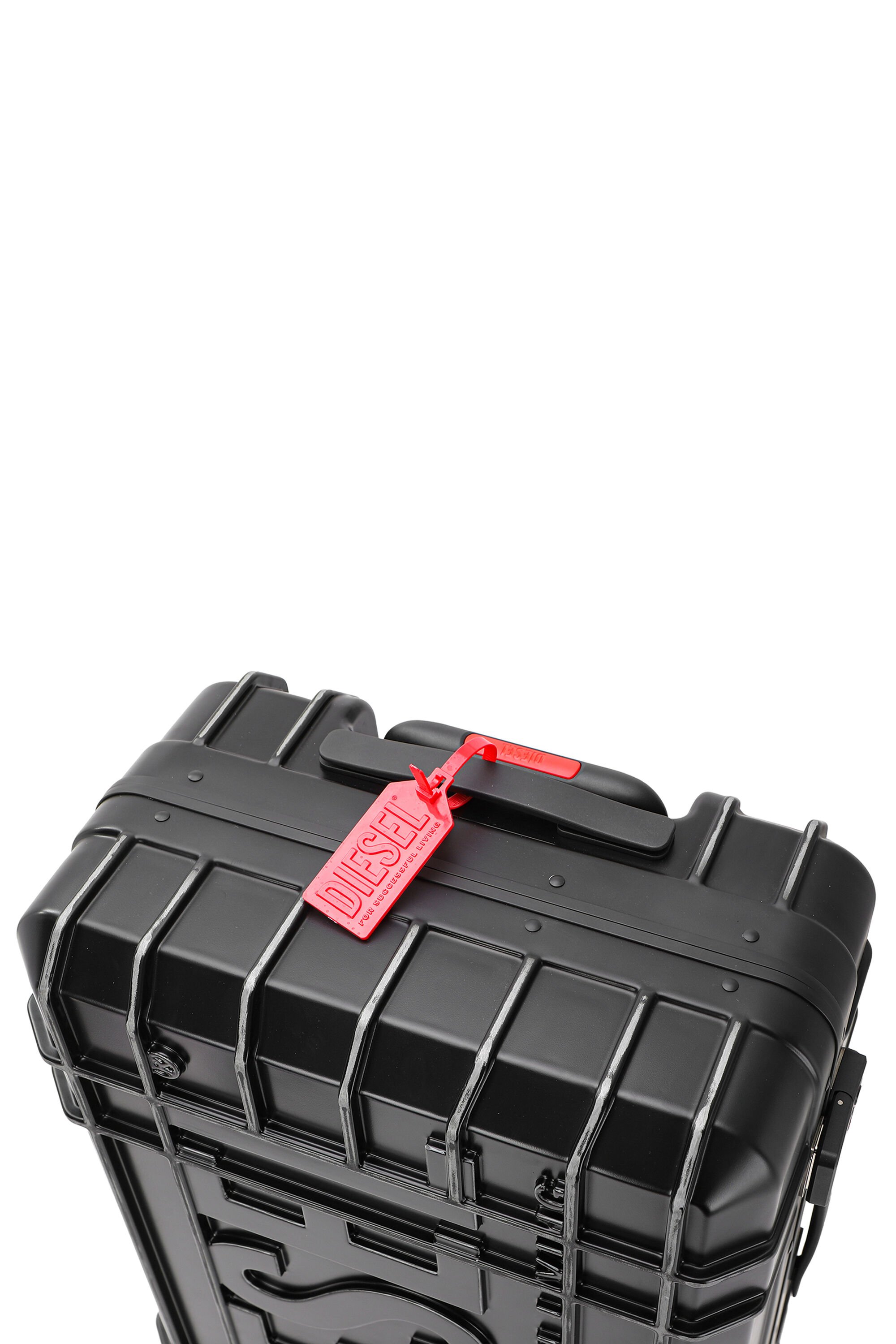 Diesel - DIESEL PC STRONG IMAGE TROLLEY- DSL003, Unisex's Rugged carry‑on suitcase 24" in ブラック - 6