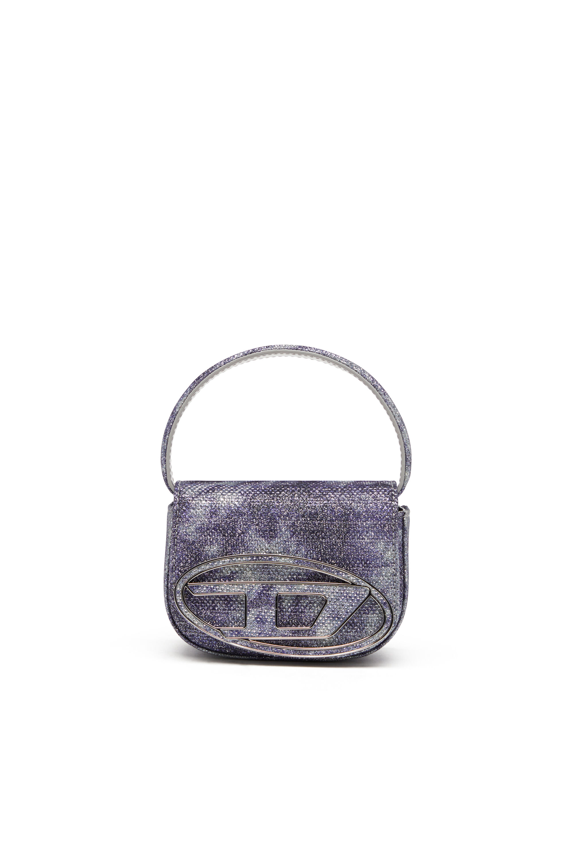 Diesel - 1DR XS, Female's 1DR Xs-Iconic mini bag in shimmer fabric in ブルー - 2