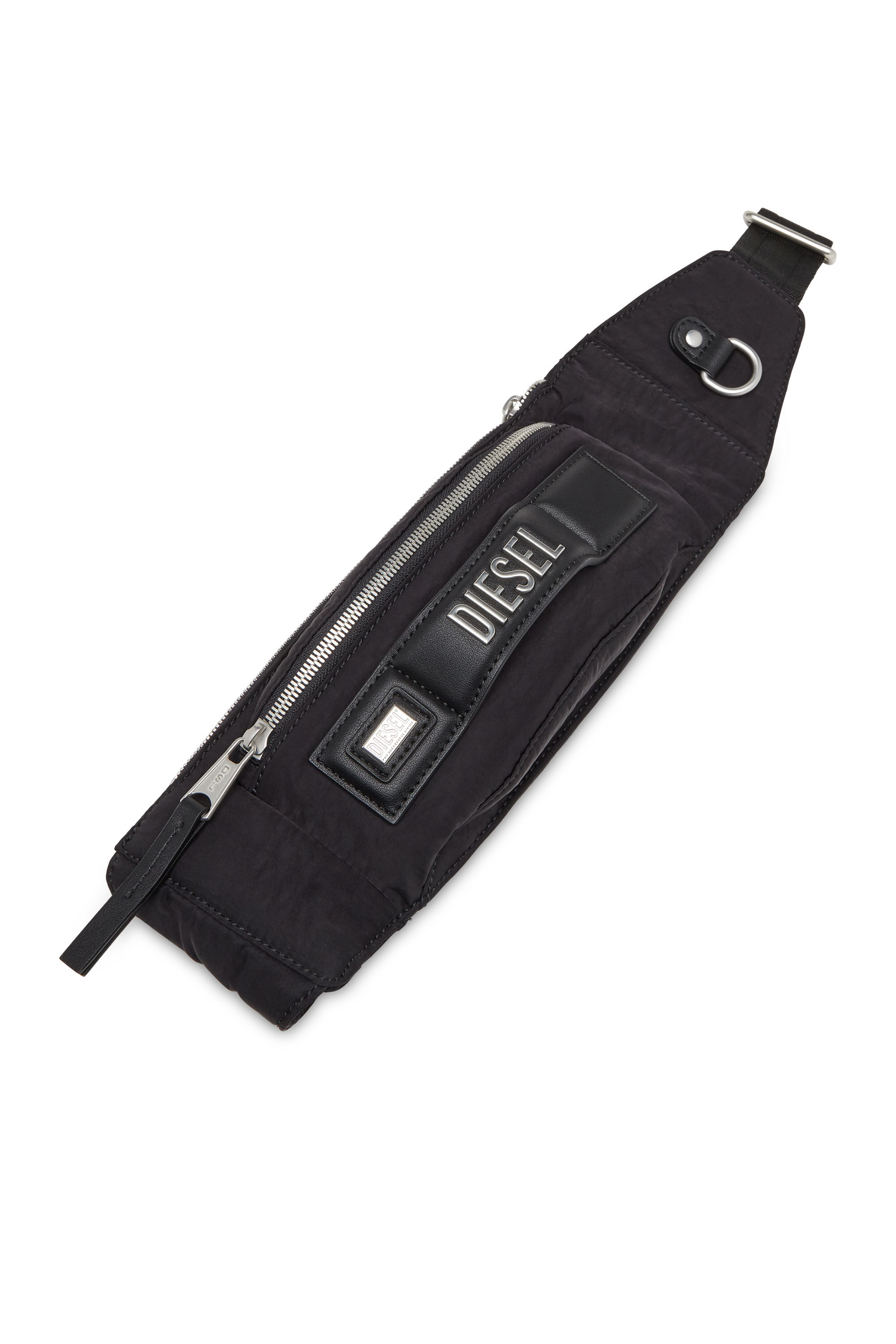 Diesel - LOGOS BELT BAG, Male's Logos-Belt bag in recycled nylon in ブラック - 6