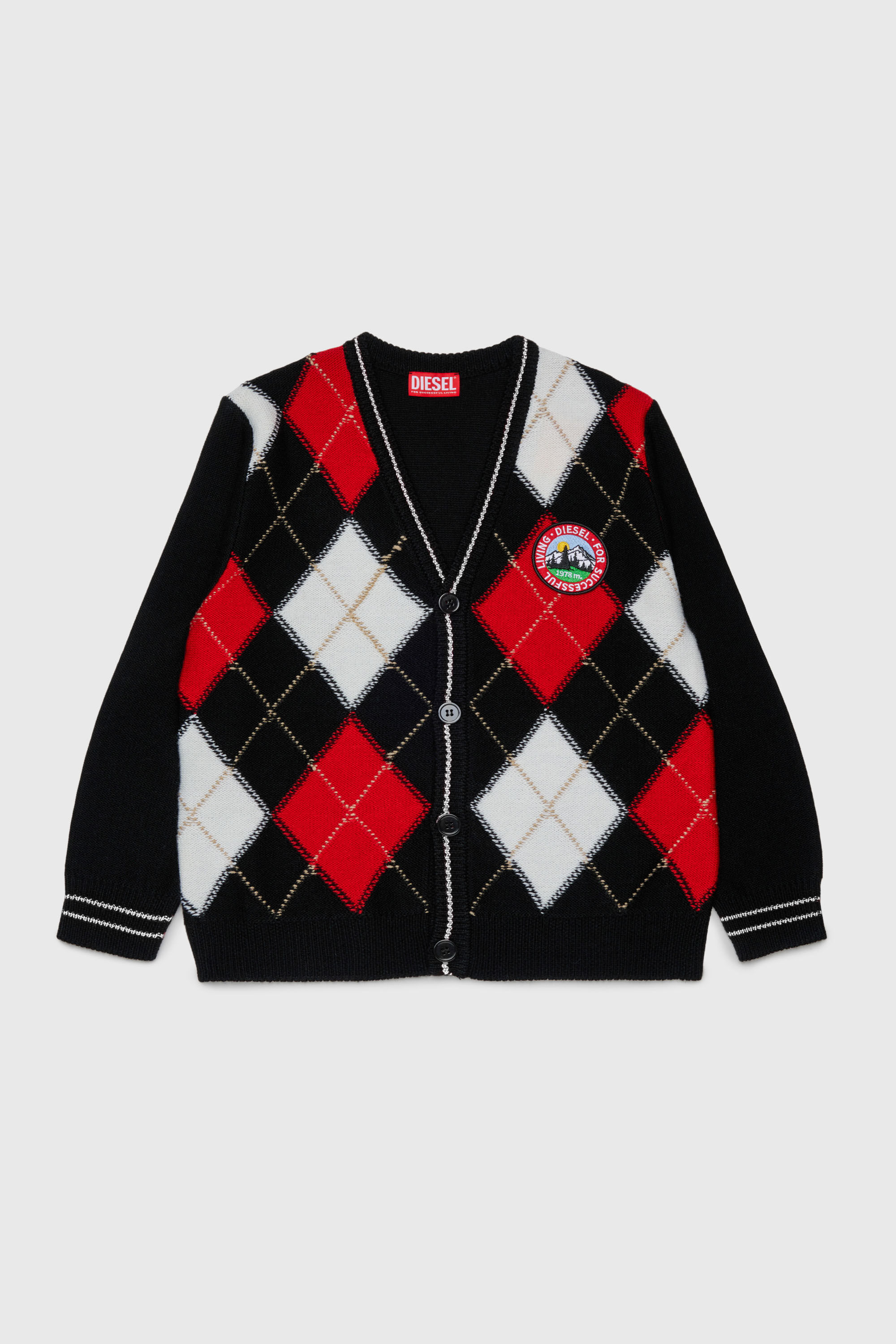 Diesel - KROMYCARDIGAN OVER, Unisex's カーディガン in ブラック - 1