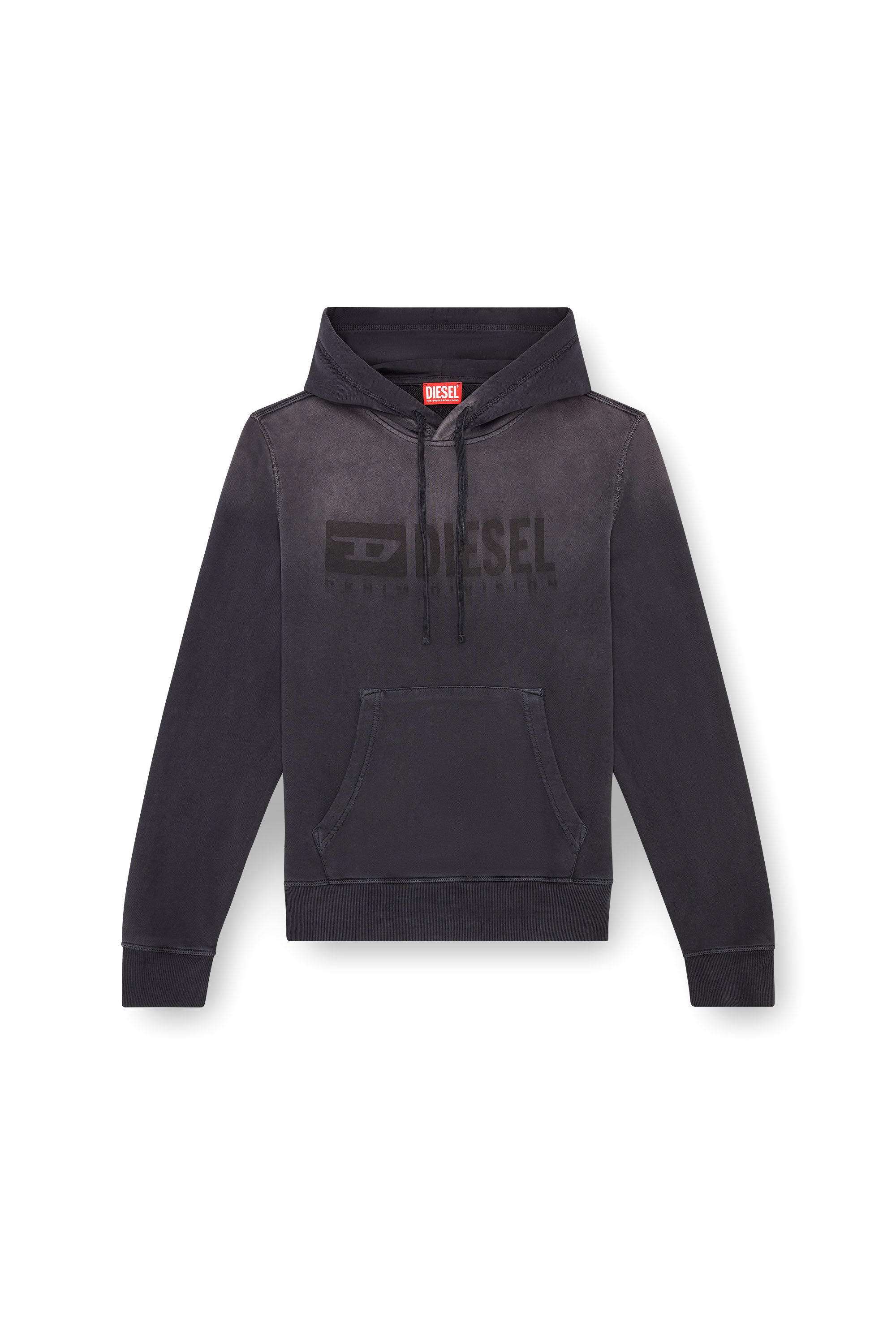 S-GINN-HOOD-K44 Faded hoodie with Denim Division logo