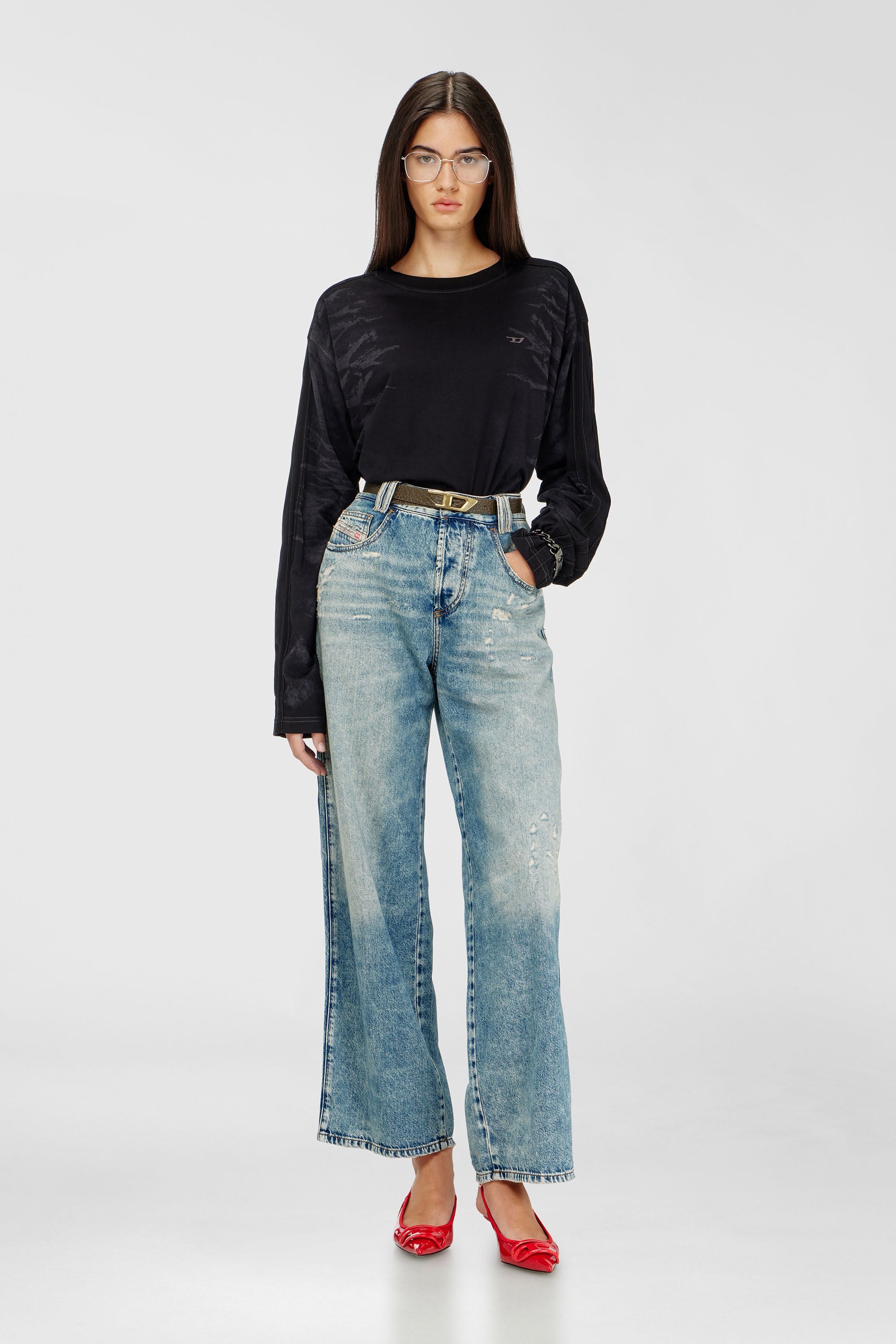 Diesel - Unisex's Relaxed Jeans 1982 D-Hakou 09Q76, ライトブルー - 7