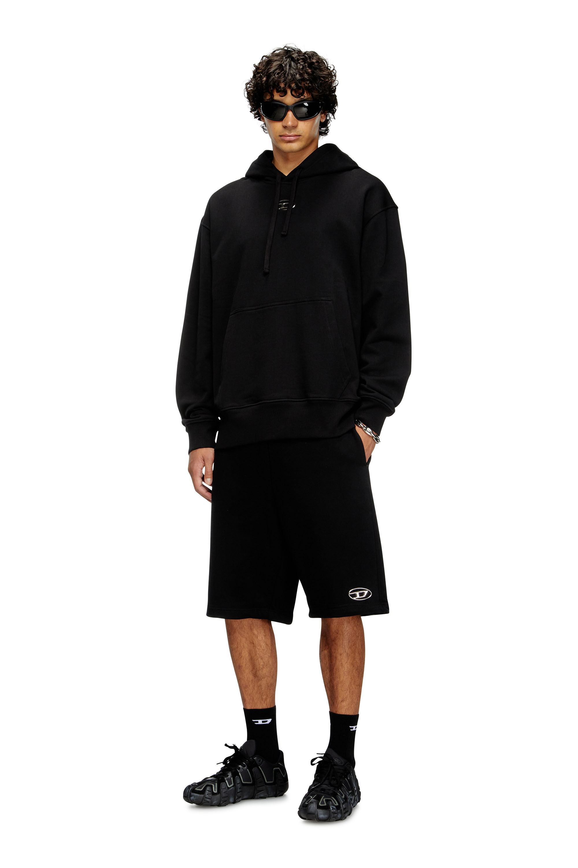Diesel - P-MARSHY-OD, Male's ショートパンツスウェット in ブラック - 1