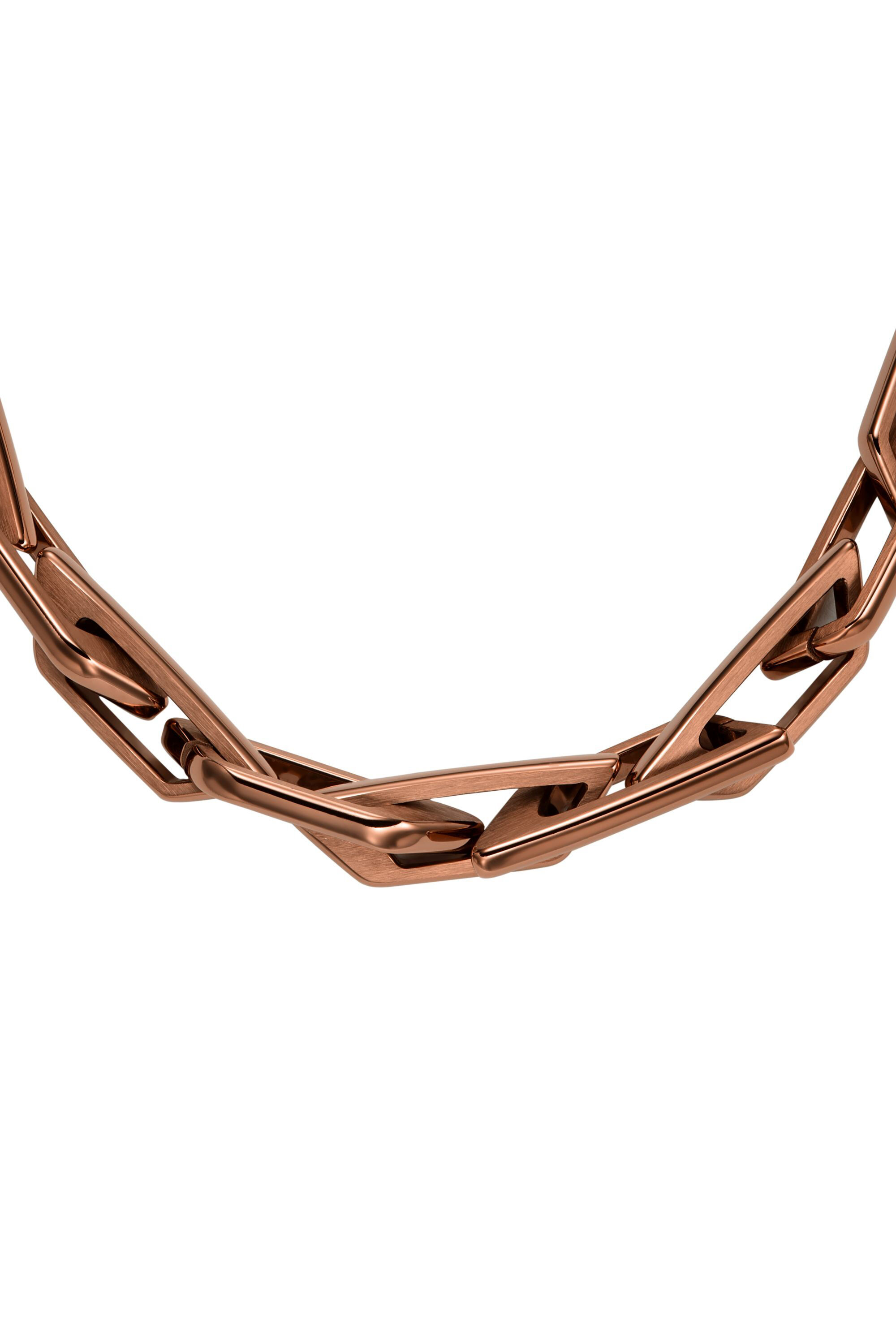 Diesel - DX1646200 JEWELLERY, Unisex's Stainless steel chain necklace in ブロンズ - 2
