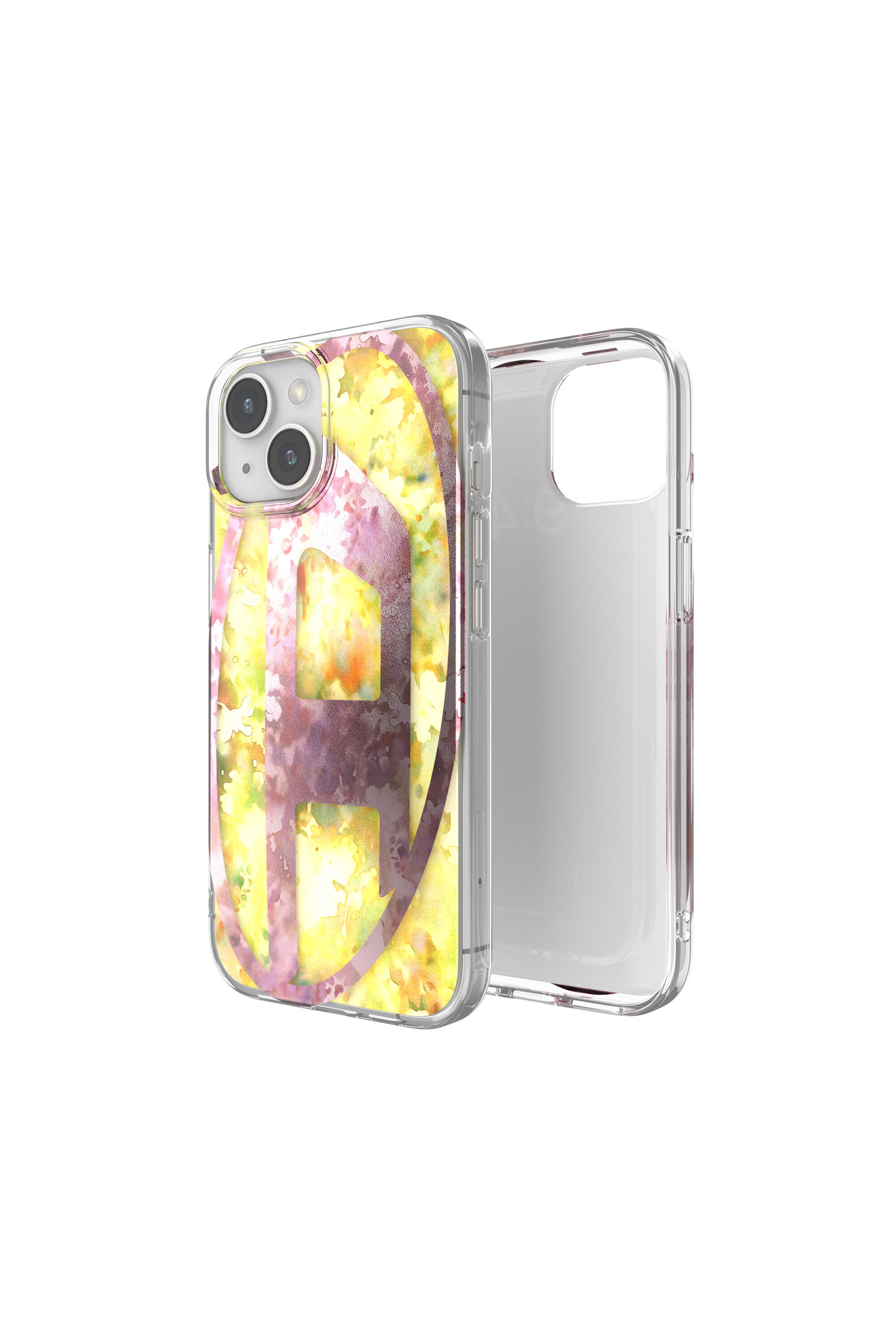Diesel - 60055 AOP CASE, Unisex's iPhone 15 in ピンク/イエロー - 1