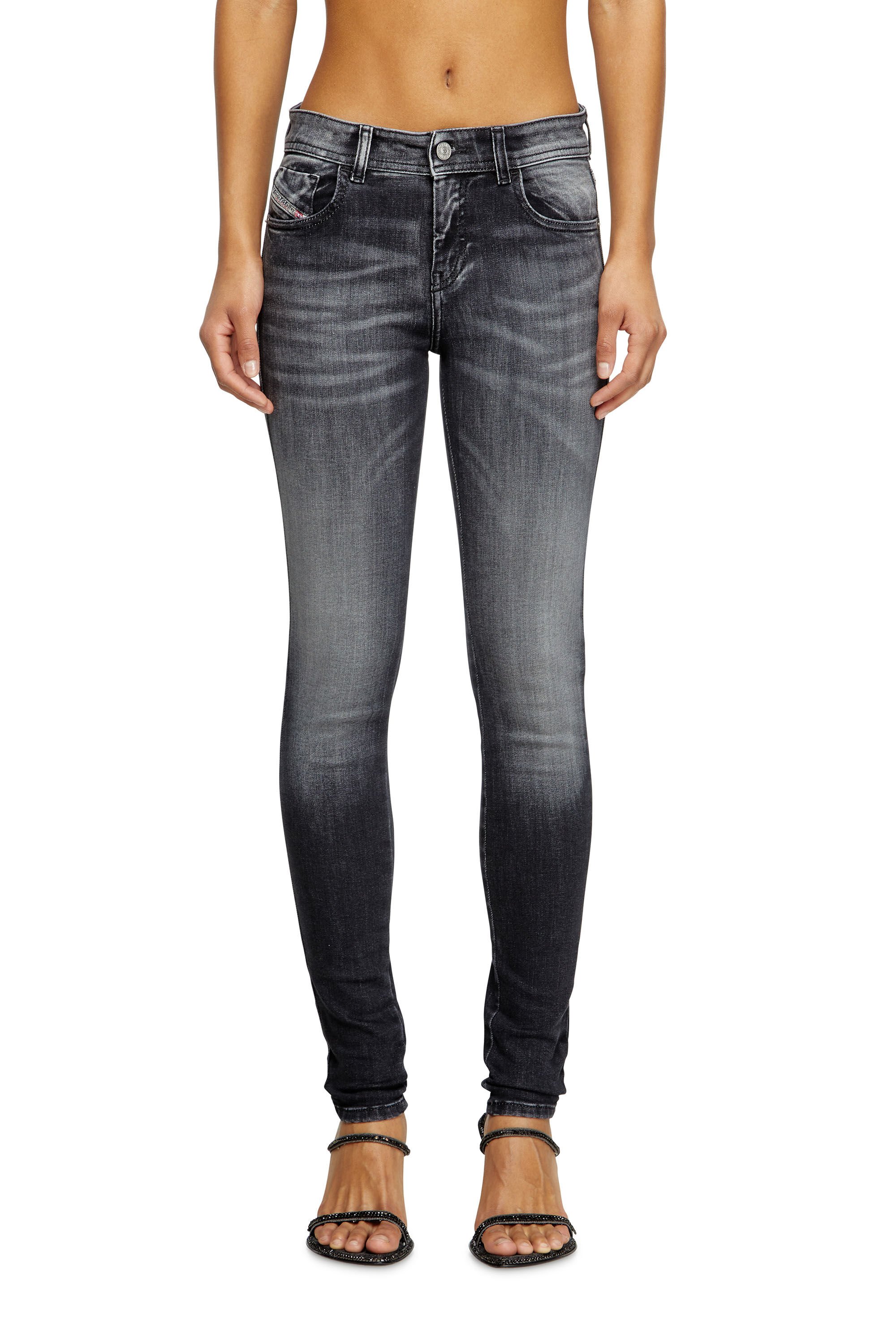 Diesel - Female's Skinny Jeans 2017 Slandy 09K97, ブラック/ダークグレー - 3