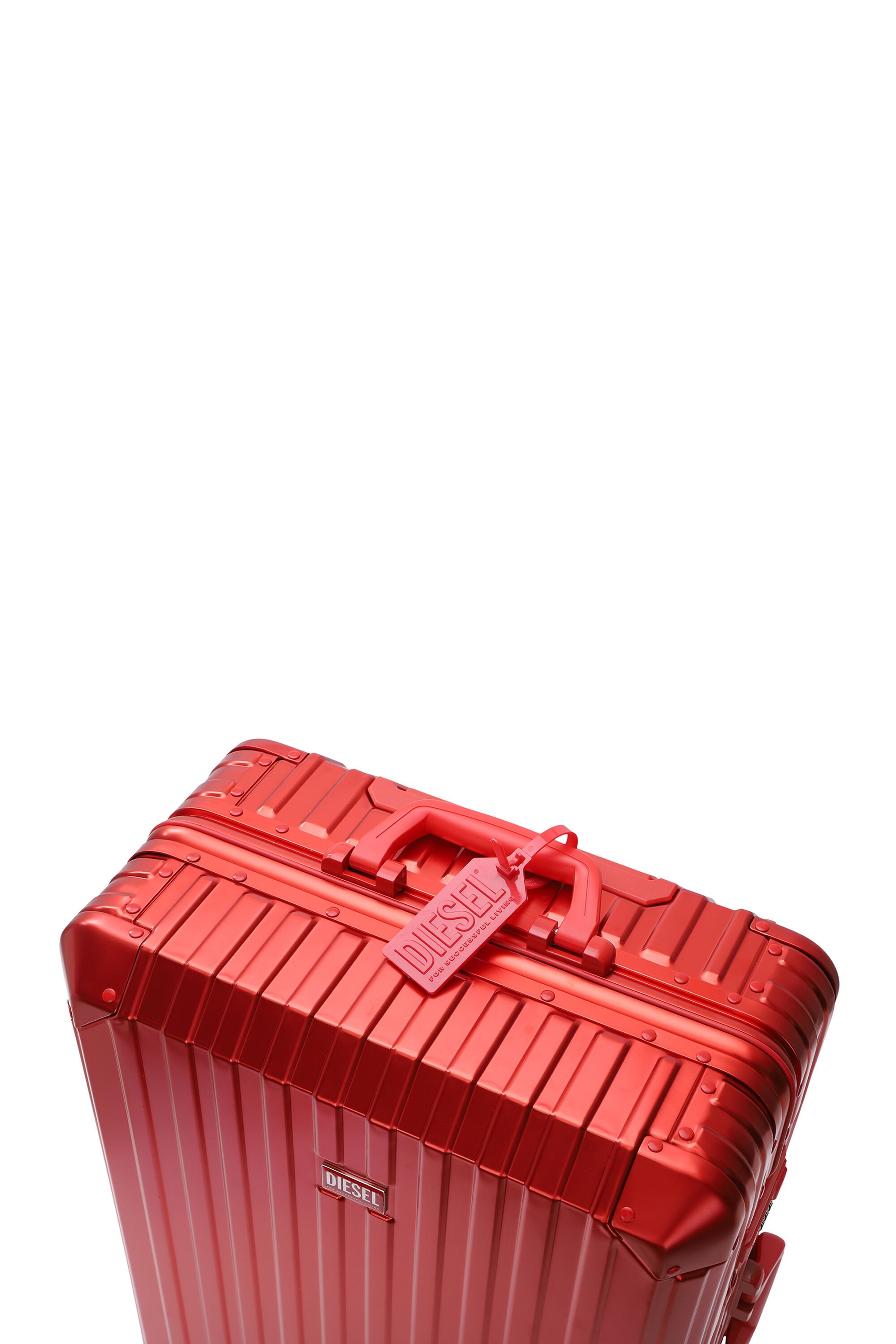 Diesel - DIESEL ALUMINUM TROLLEY- DSL002, Unisex's Aluminum Carry-On Luggage 24" in レッド - 6