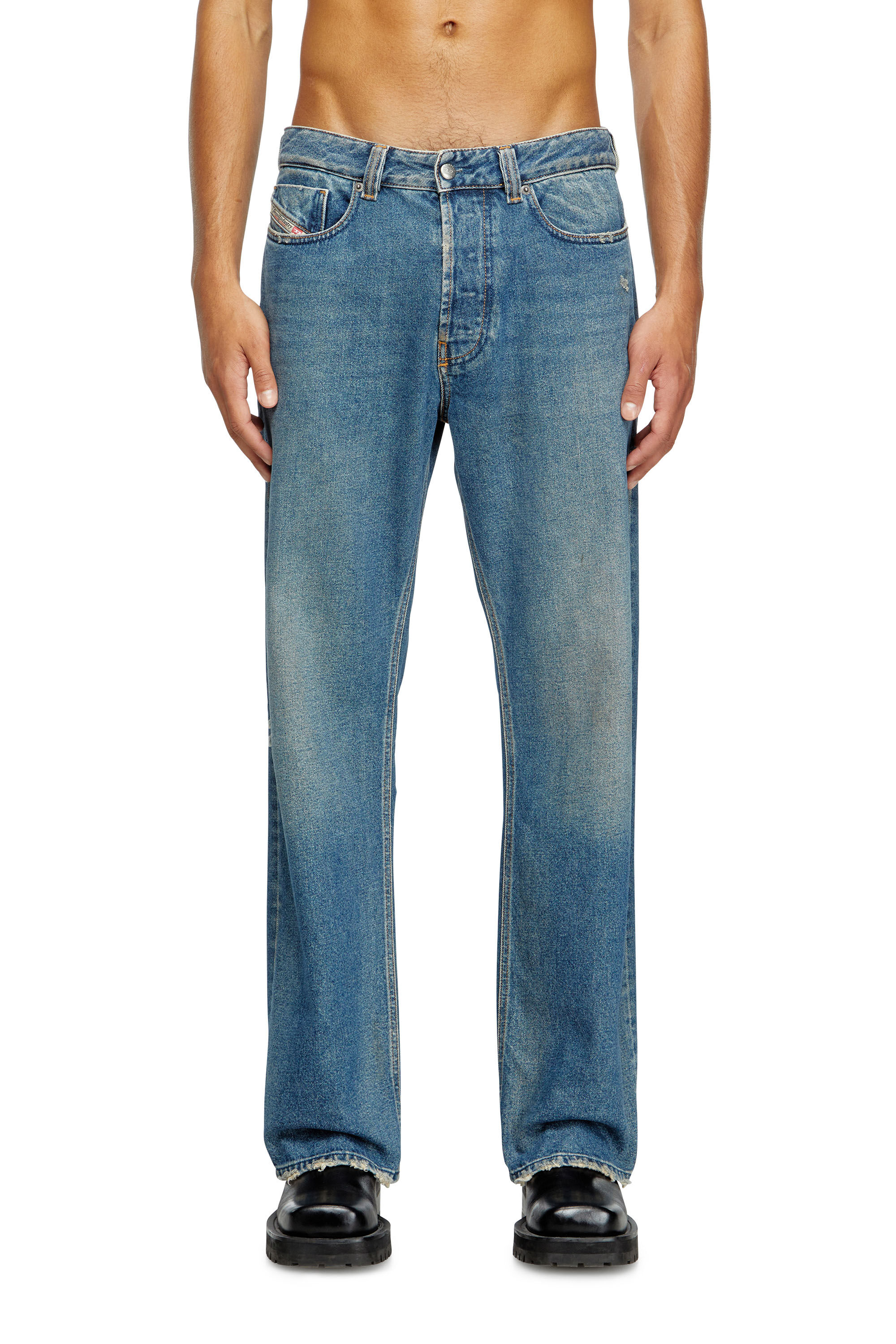 Diesel - Male's Relaxed Jeans 1980 D-Eeper 09J79, ミディアムブルー - 3
