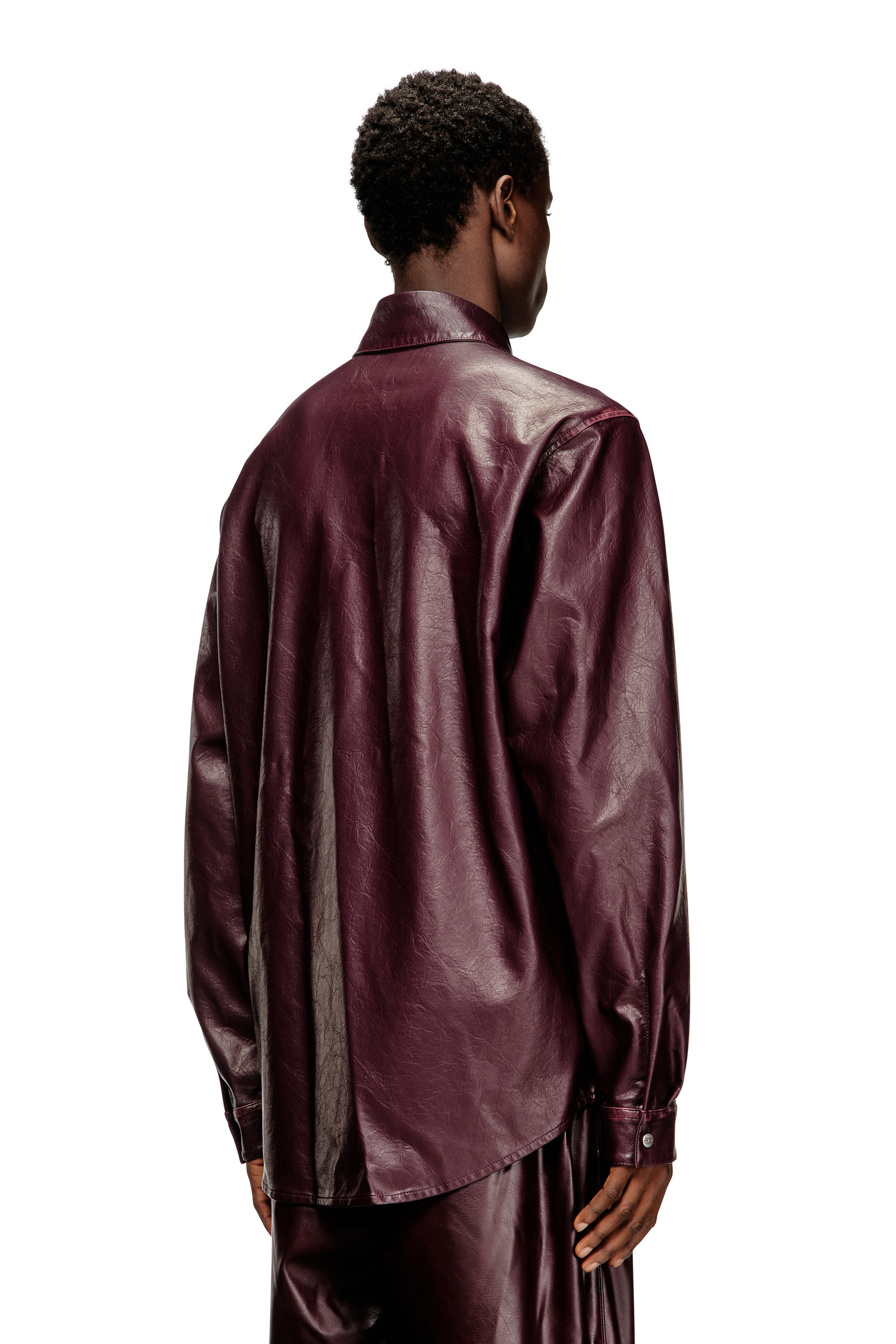Diesel - FR-S-SIMPLY, Male's メンズ シャツ in バーガンディー - 5
