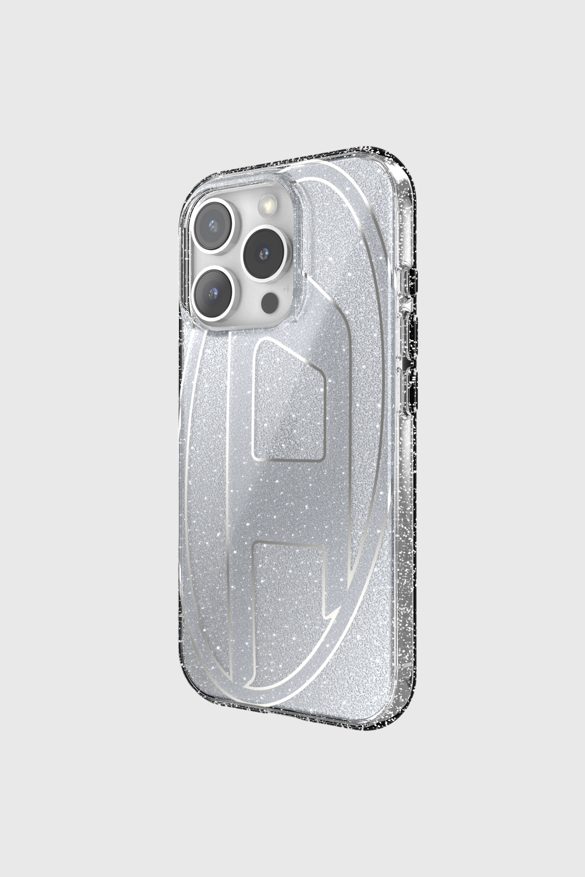 60152 AOP CASE Oval D Glitter Case for iP 16 Pro｜シルバー