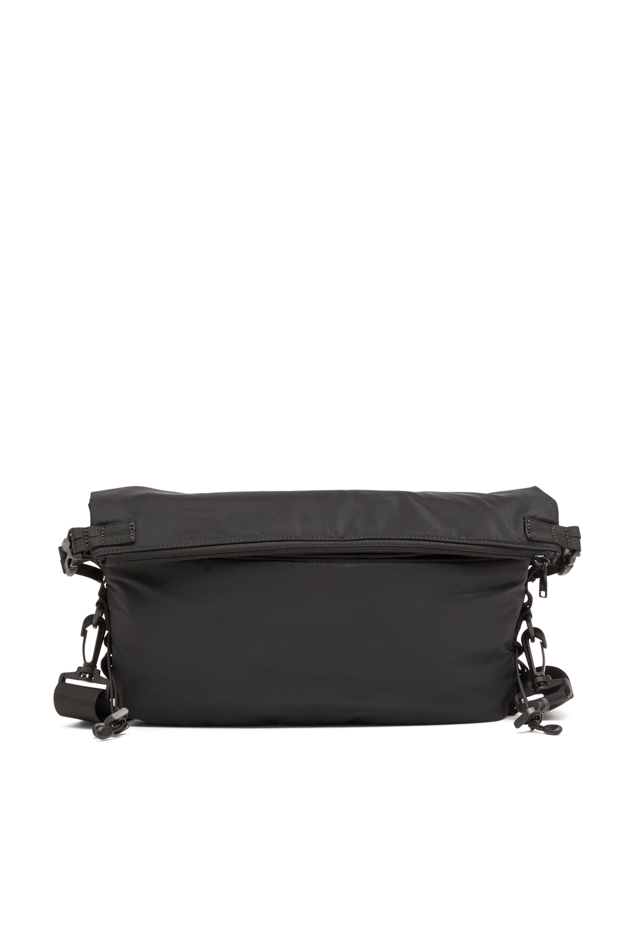 Diesel - DRAPE CROSSBODY, Male's Drape-Nylon crossbody bag with Oval D print in ブラック - 3