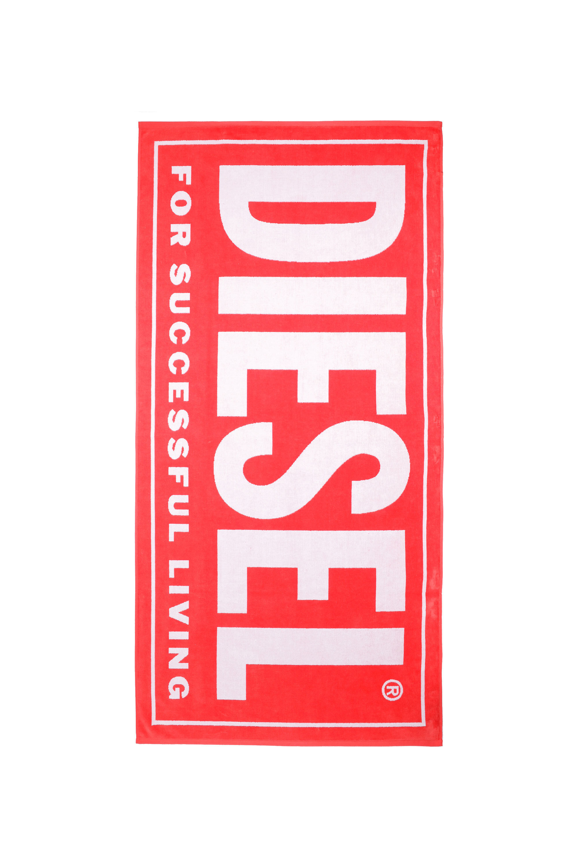 Diesel - BMT-HELLERI, Male's ユニセックス ビーチタオル in レッド/ホワイト - 1