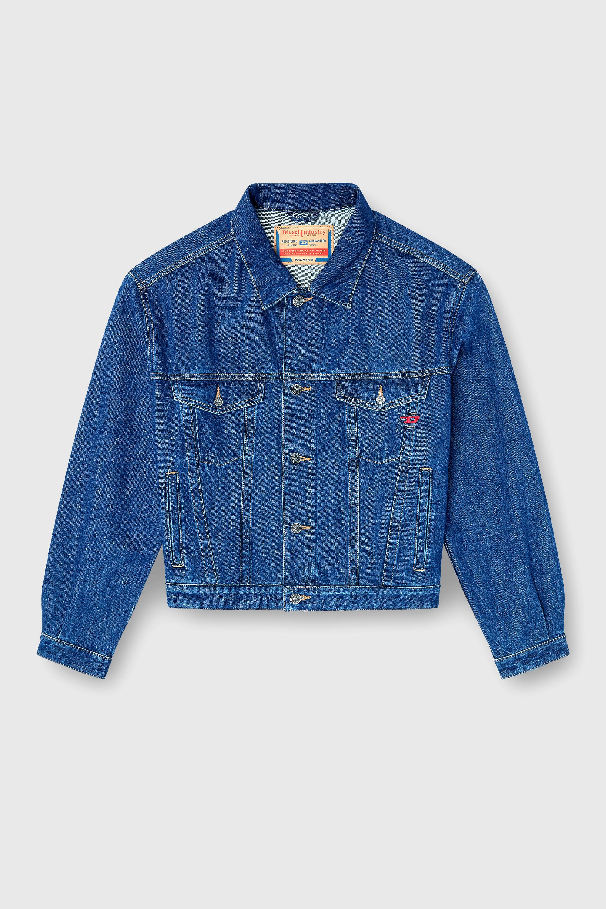 Diesel - D-RANGER, Male's デニムジャケット in ミディアムブルー - 2