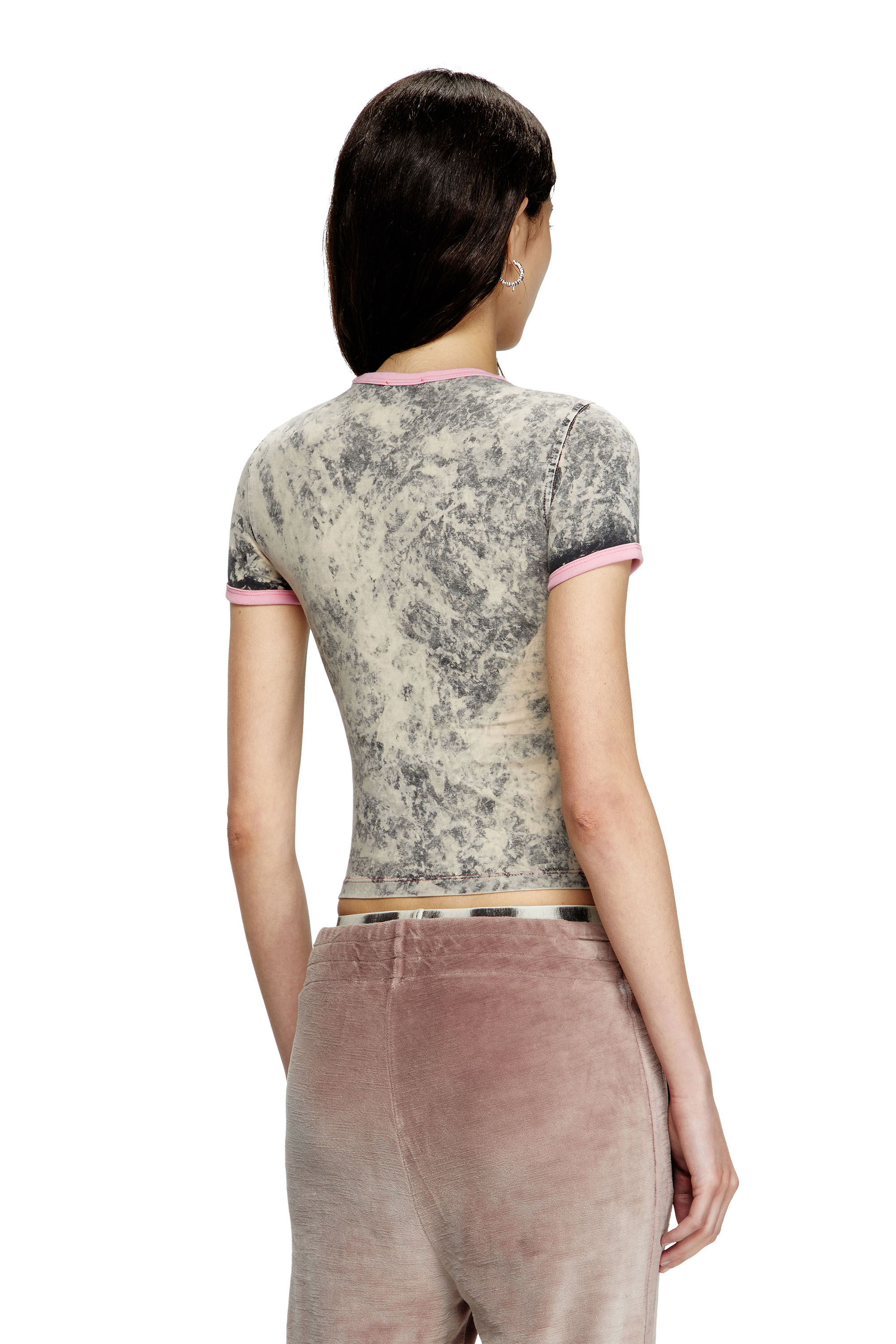 DIESEL (ディーゼル) 25SS T-UNCUTIES-SHORT-Q1 チビT プリント