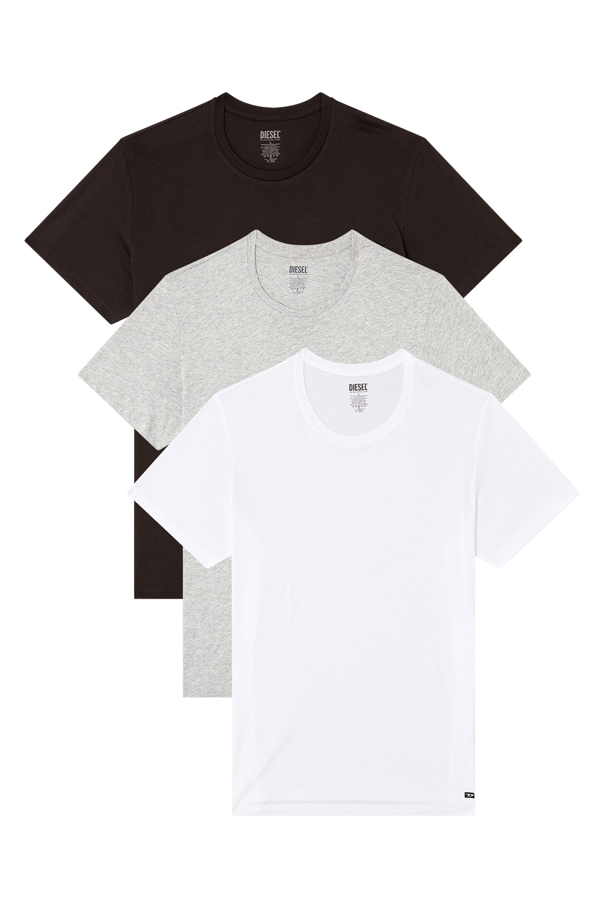 Diesel - RANDAL-D-BOX-3PACK, Male's Three-pack of T-shirts in グレー/ブラック - 2