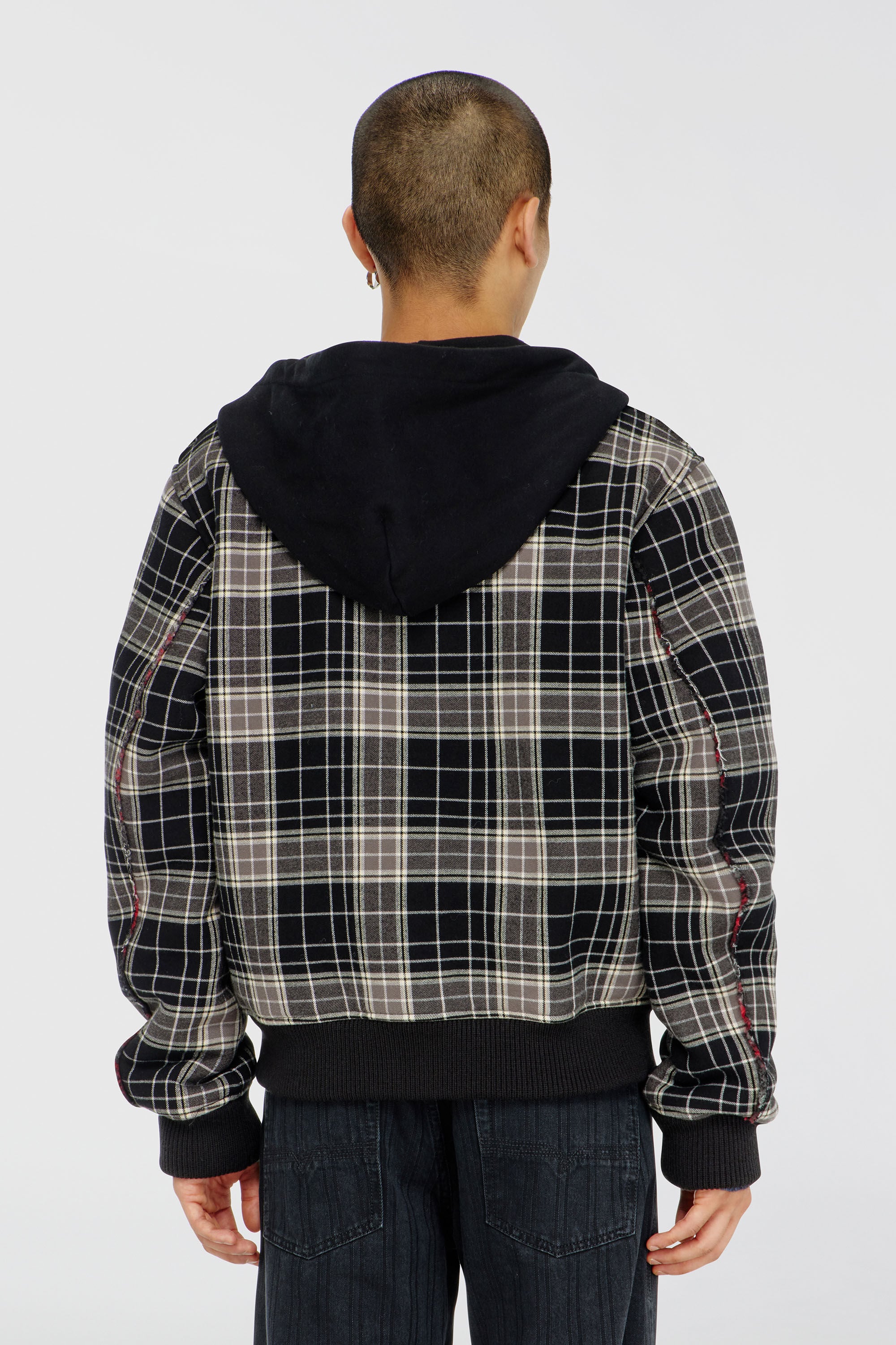 Diesel - W-KUNST, Male's ボンバージャケット in グレー/ブラック - 5