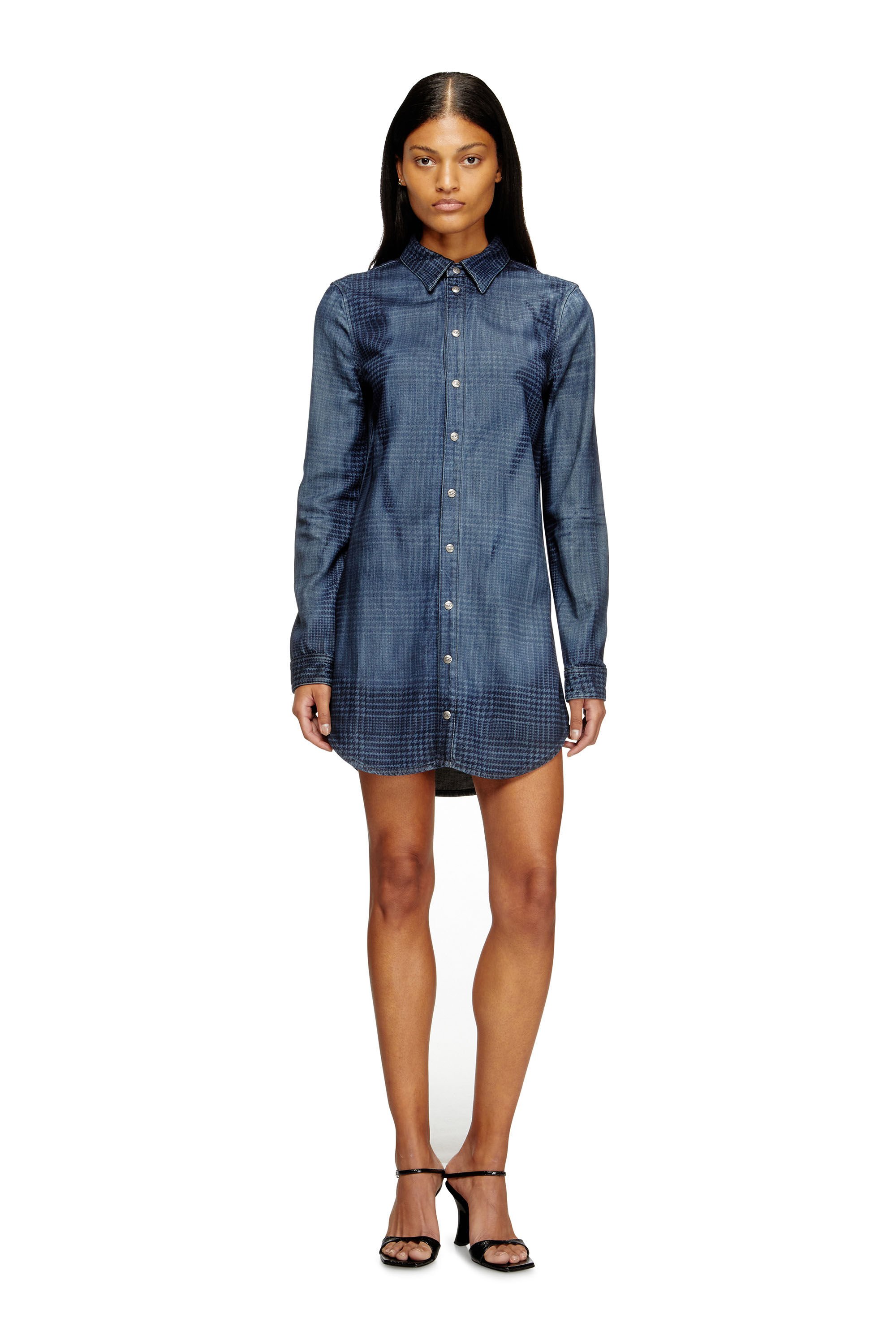 Diesel - DE-EAZY DRESS-S, Female's デニムシャツドレス in ブルー - 3
