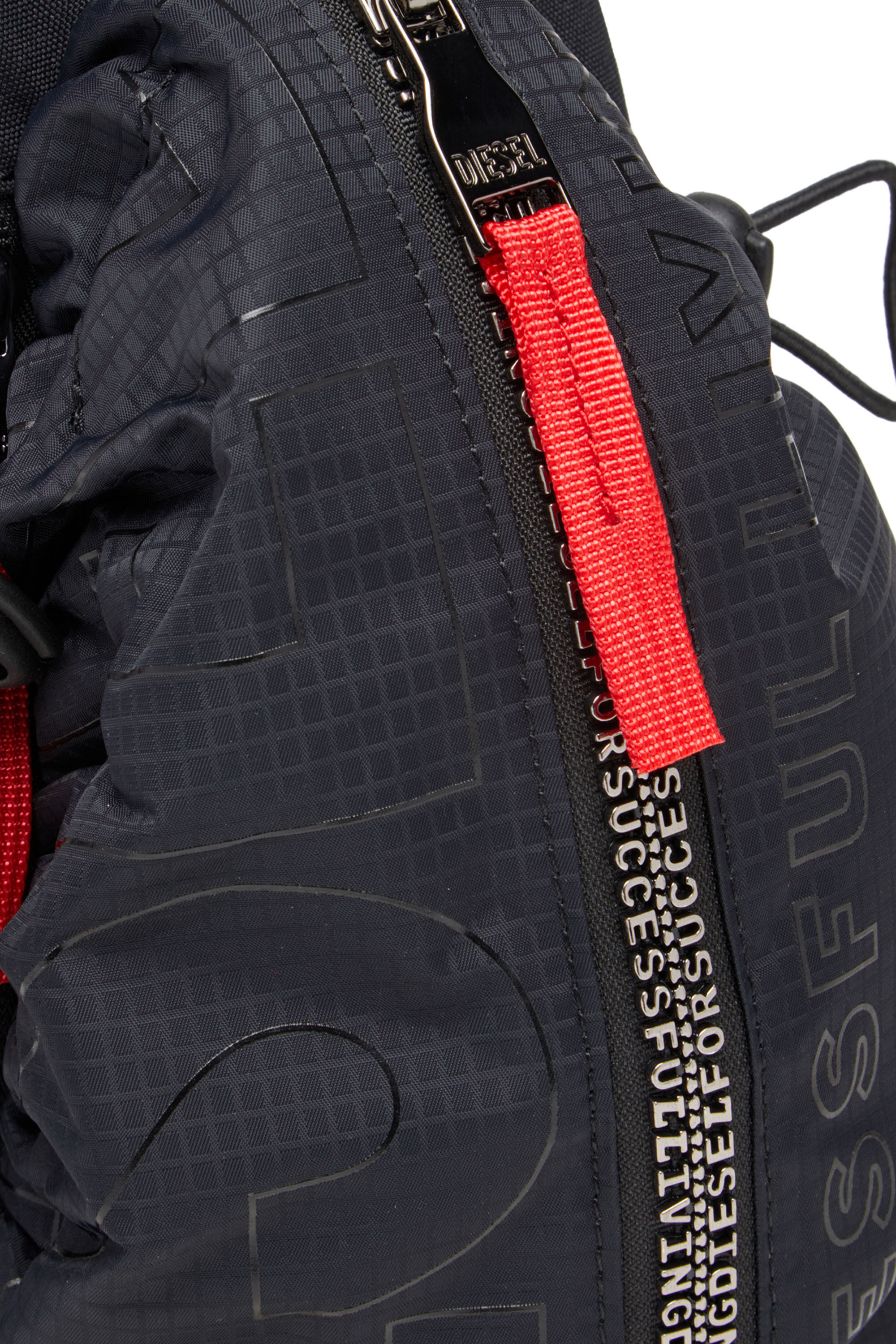 Diesel - ZIP-D CROSSBODY X, Male's Zip-D-Sling bag in check-jacquard shell in ブラック - 5