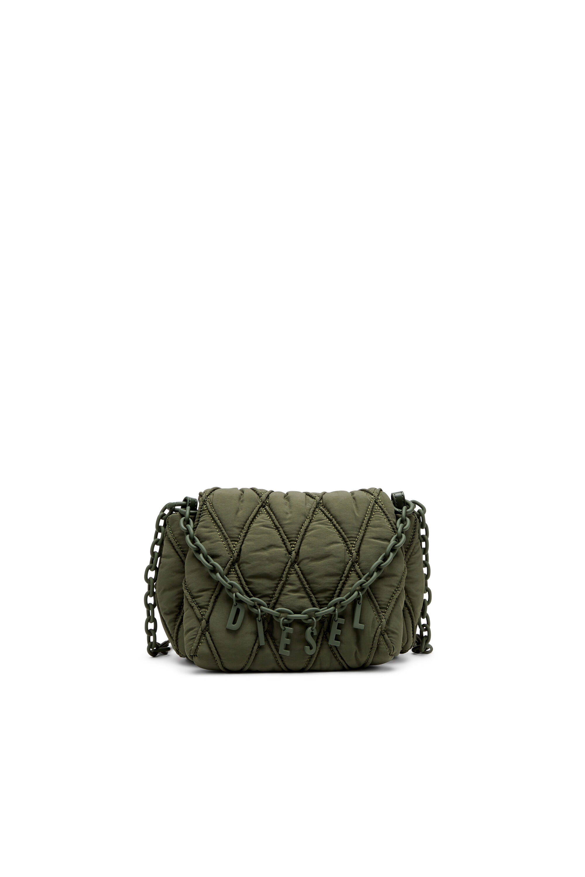 Diesel - CHARM-D SHOULDER S, Female's Charm-D S-Small shoulder bag in quilted nylon in ダークグリーン - 2