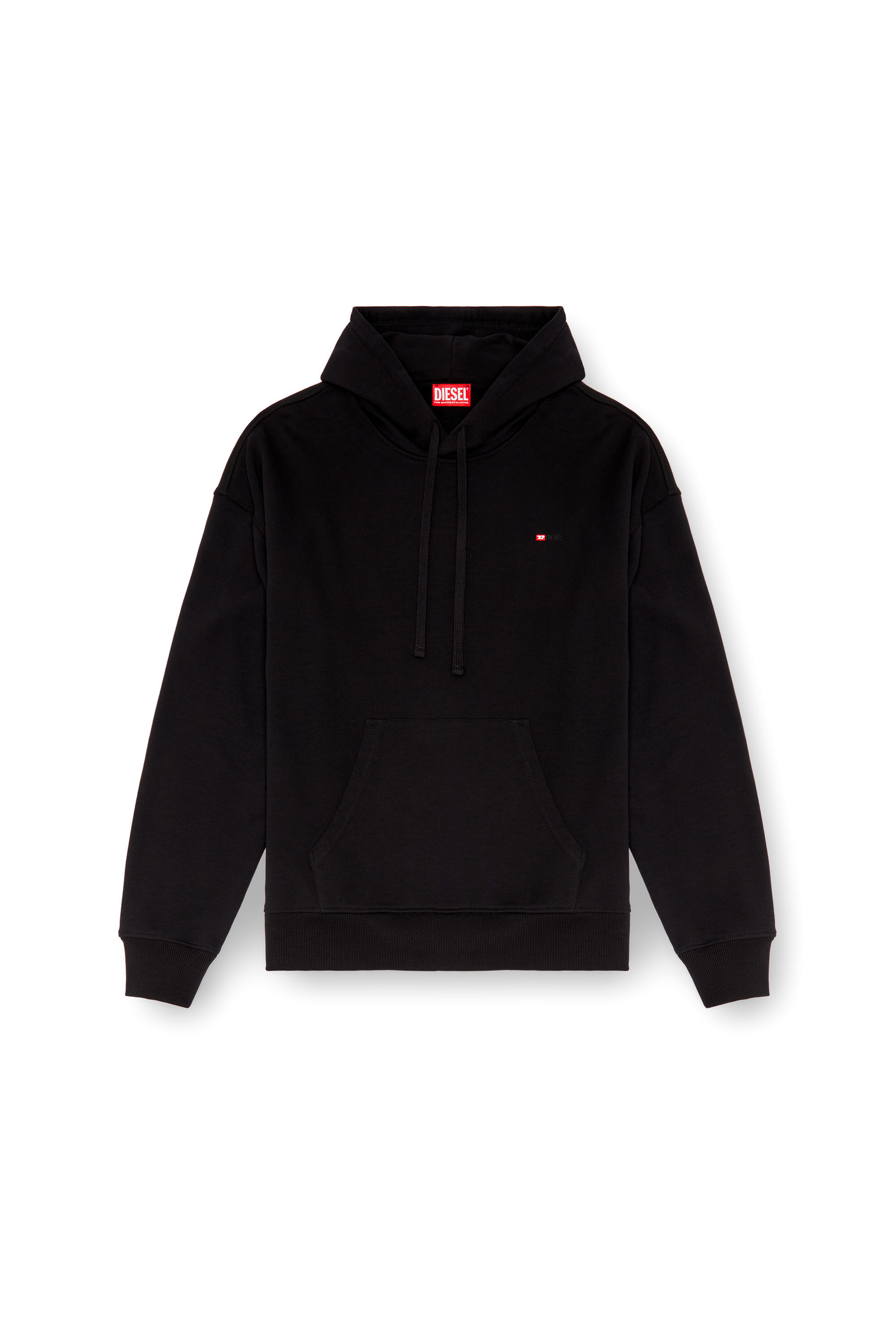 Diesel - S-ROB-HOOD-MICRODIV, Male's Hoodie with micro-embroidered logo in ブラック - 2